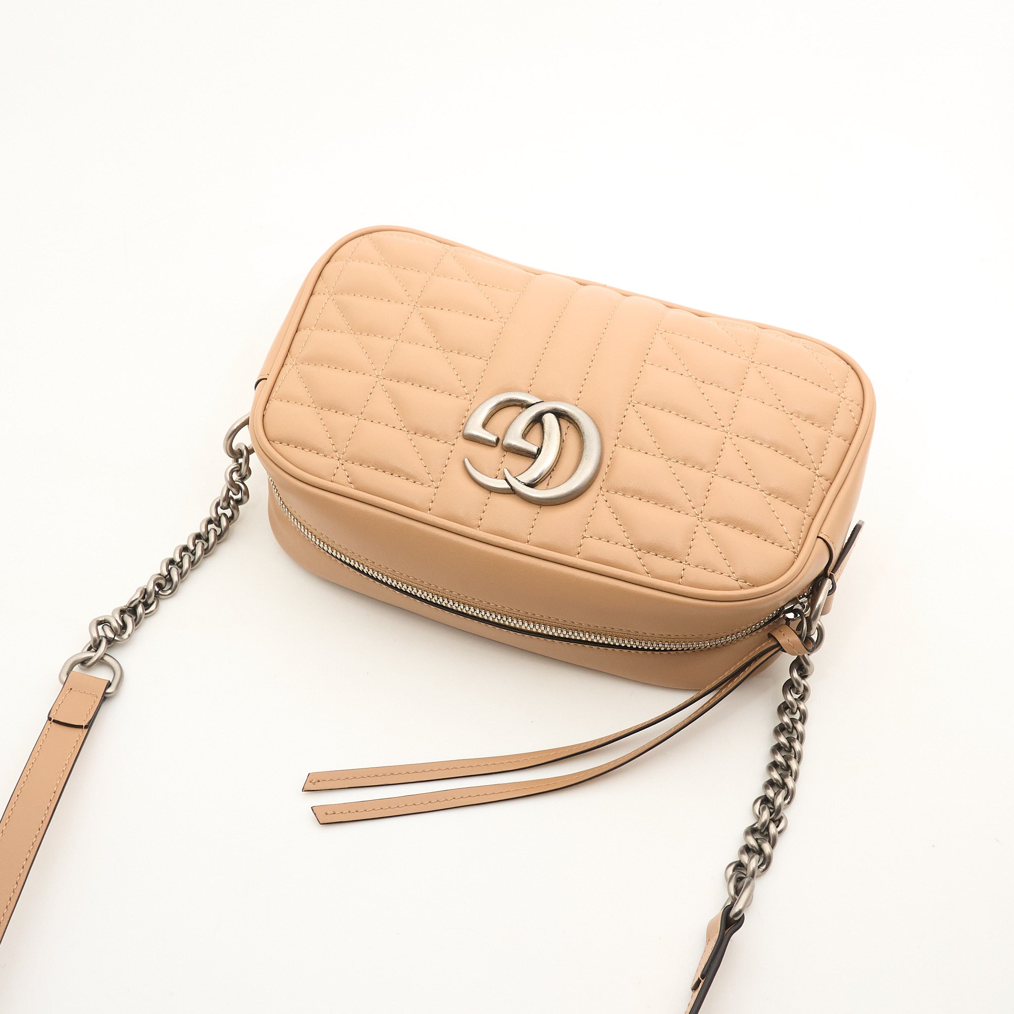 Gucci GG Marmont Beige Matelassé Bag