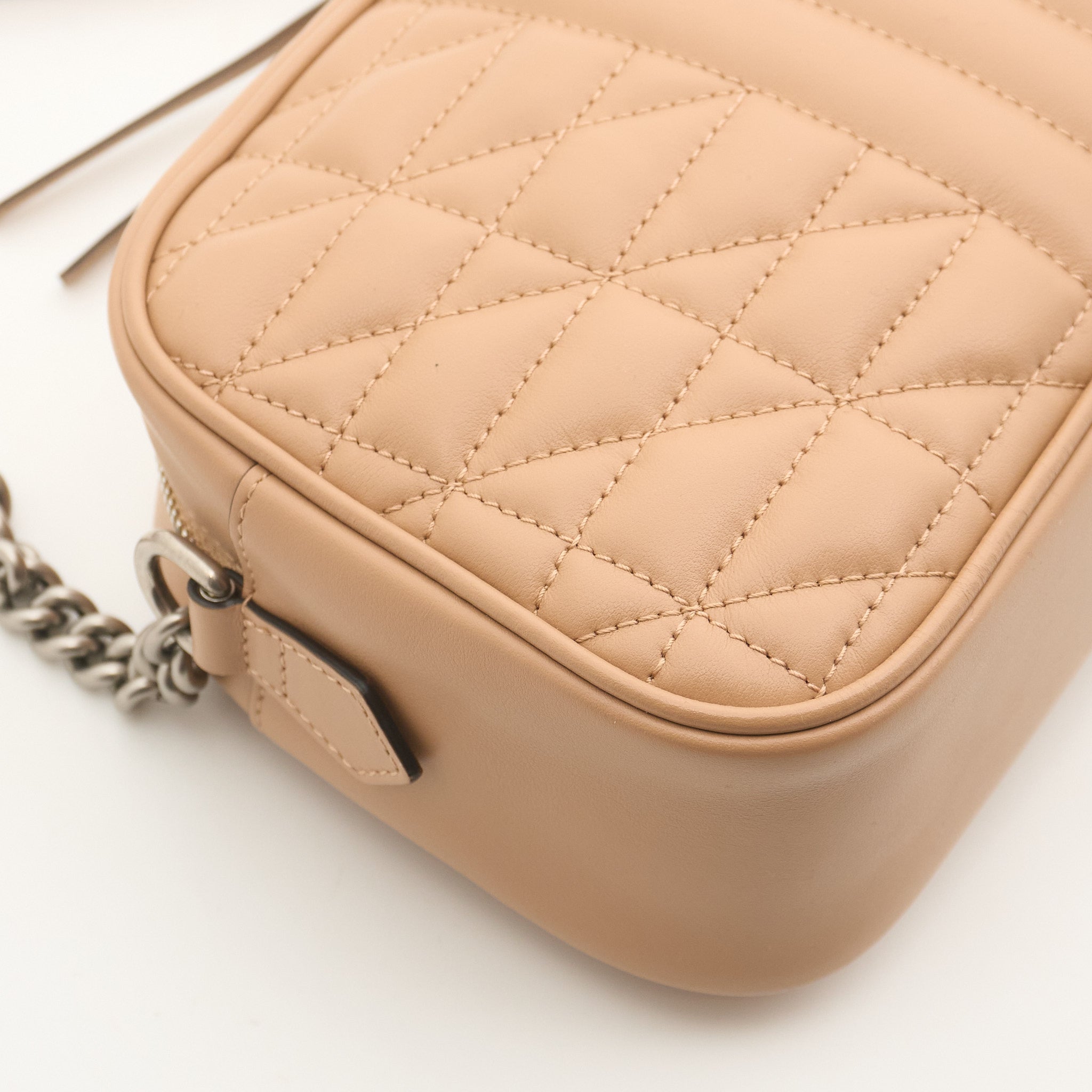 Gucci GG Marmont Beige Matelassé Bag