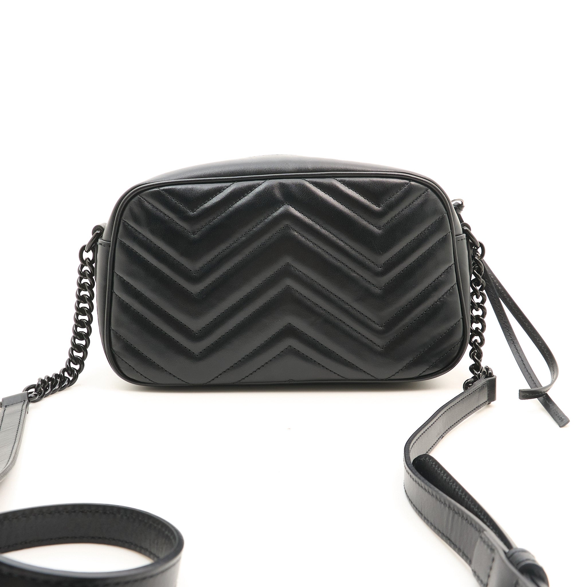 Gucci GG Black Marmont Matelassé Bag