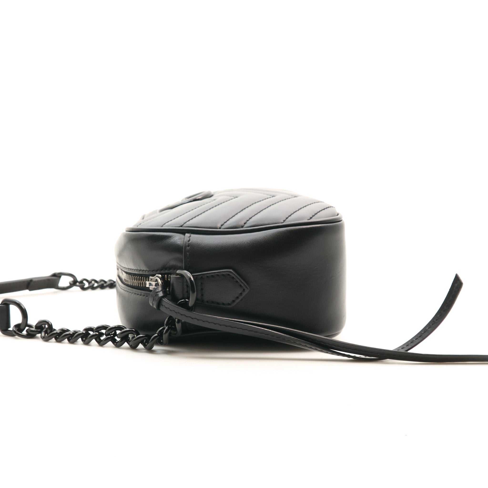 Gucci GG Black Marmont Matelassé Bag
