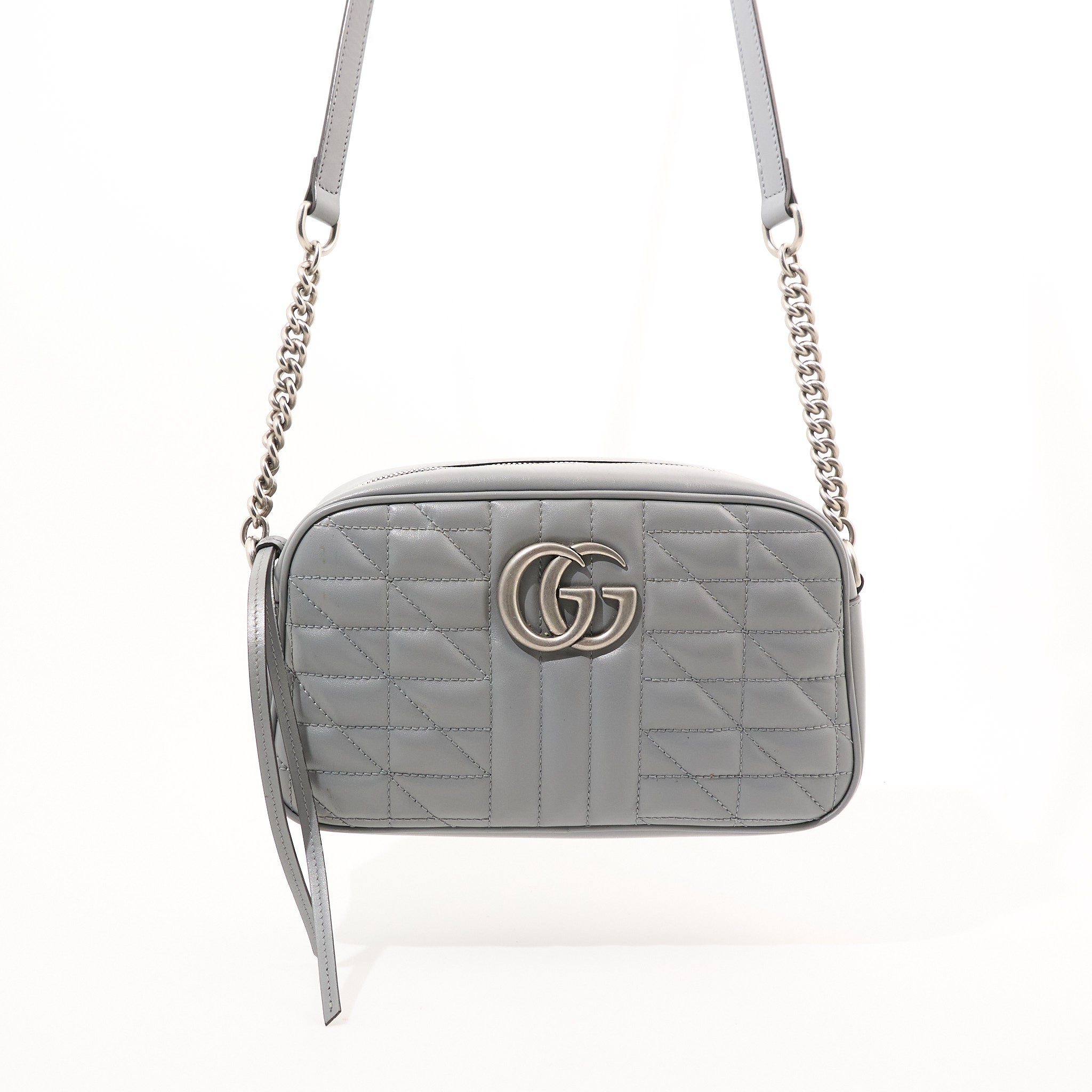 Gucci GG Marmont Grey Marmont Matelassé Bag