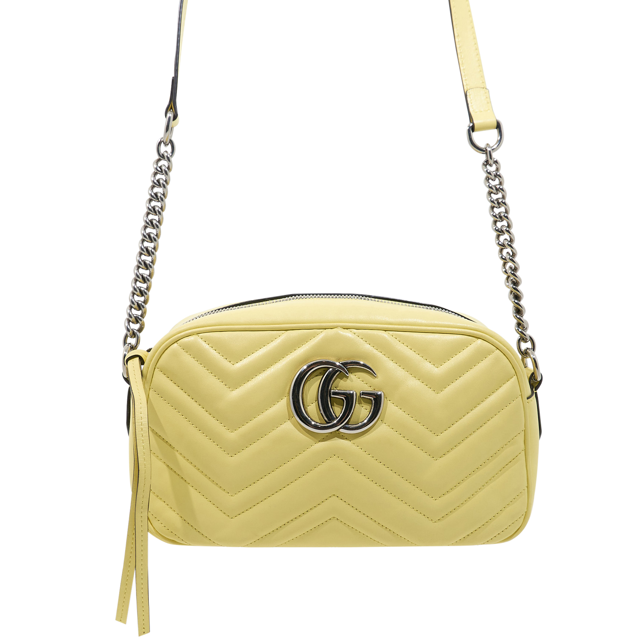 Gucci GG Marmont Lemon Yellow Marmont Matelassé Bag