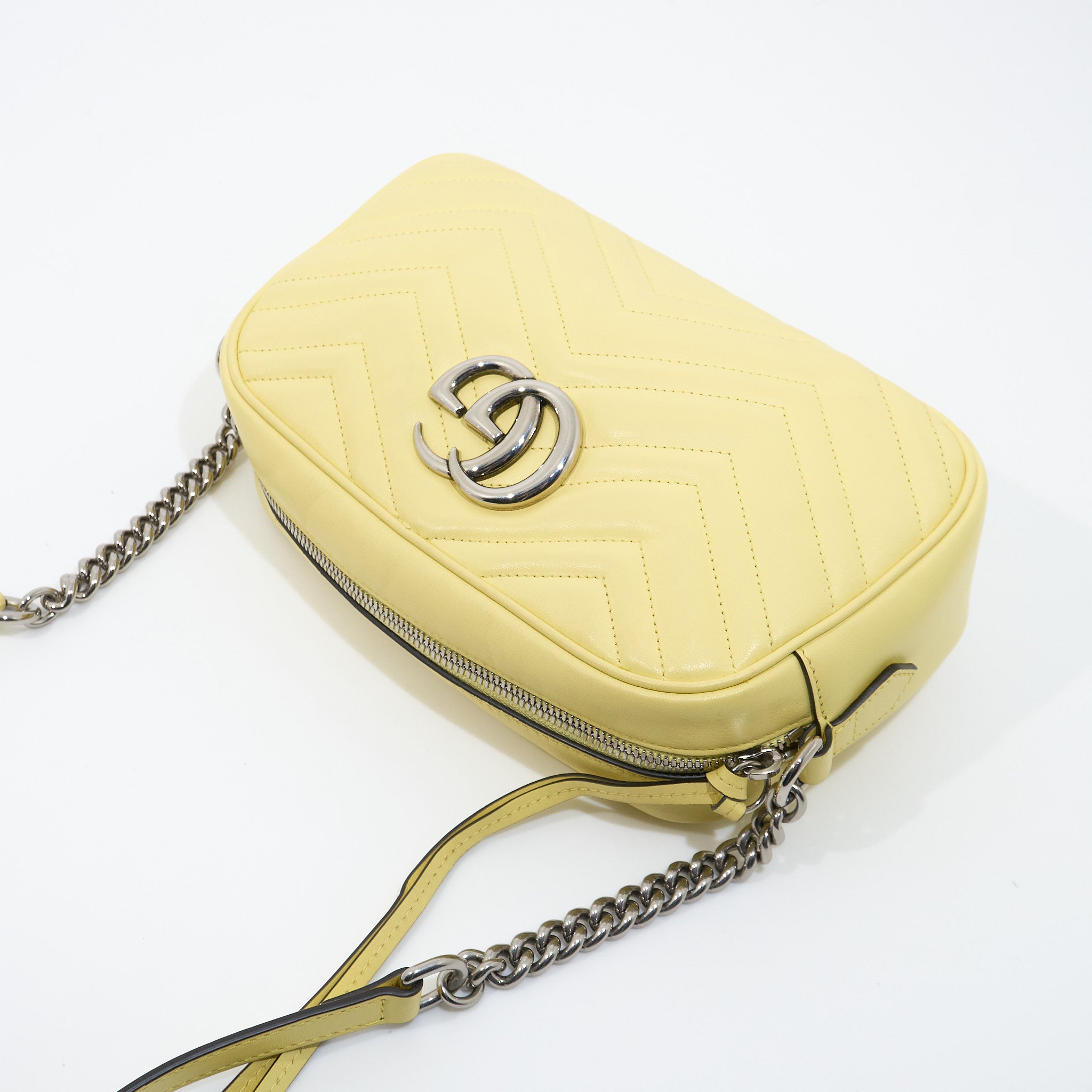 Gucci GG Marmont Lemon Yellow Marmont Matelassé Bag