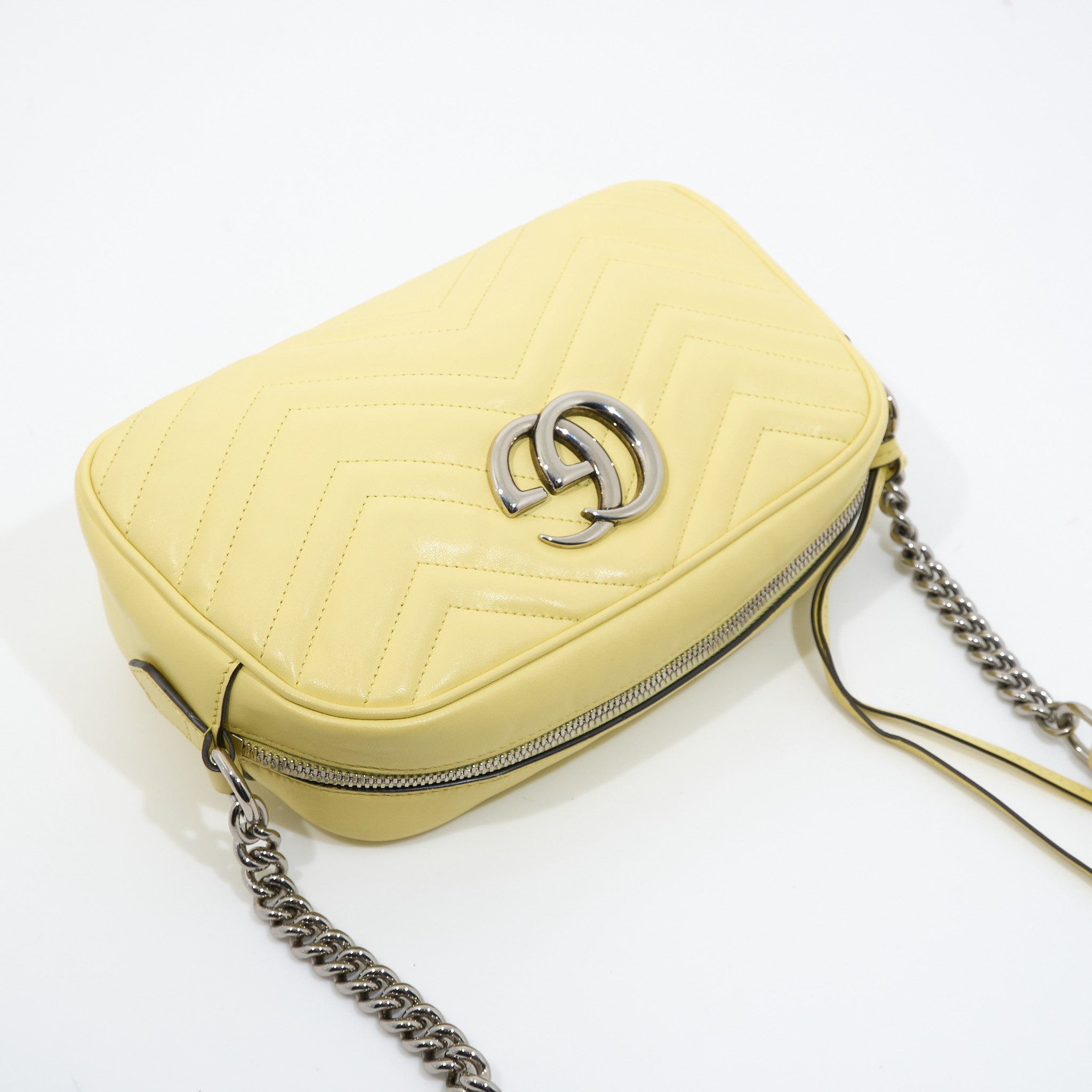 Gucci GG Marmont Lemon Yellow Marmont Matelassé Bag