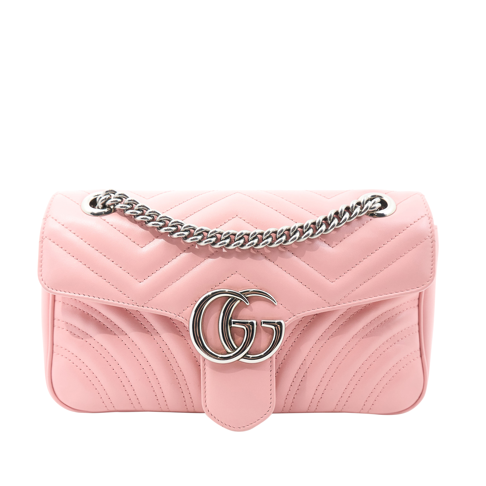 Gucci GG Marmont Matelassé Pink Shoulder Bag