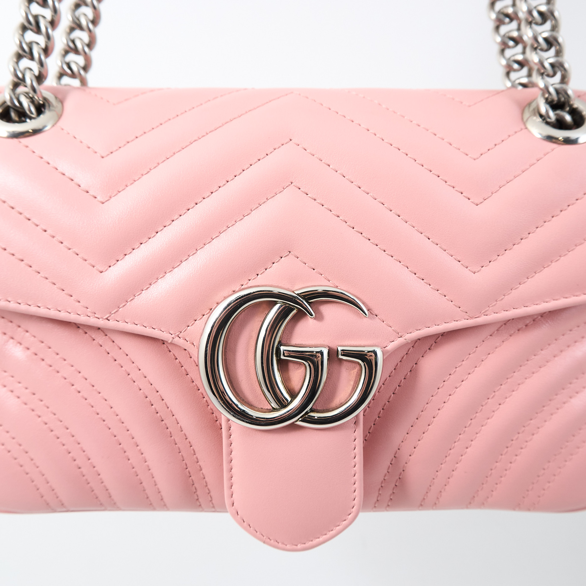 Gucci GG Marmont Matelassé Pink Shoulder Bag