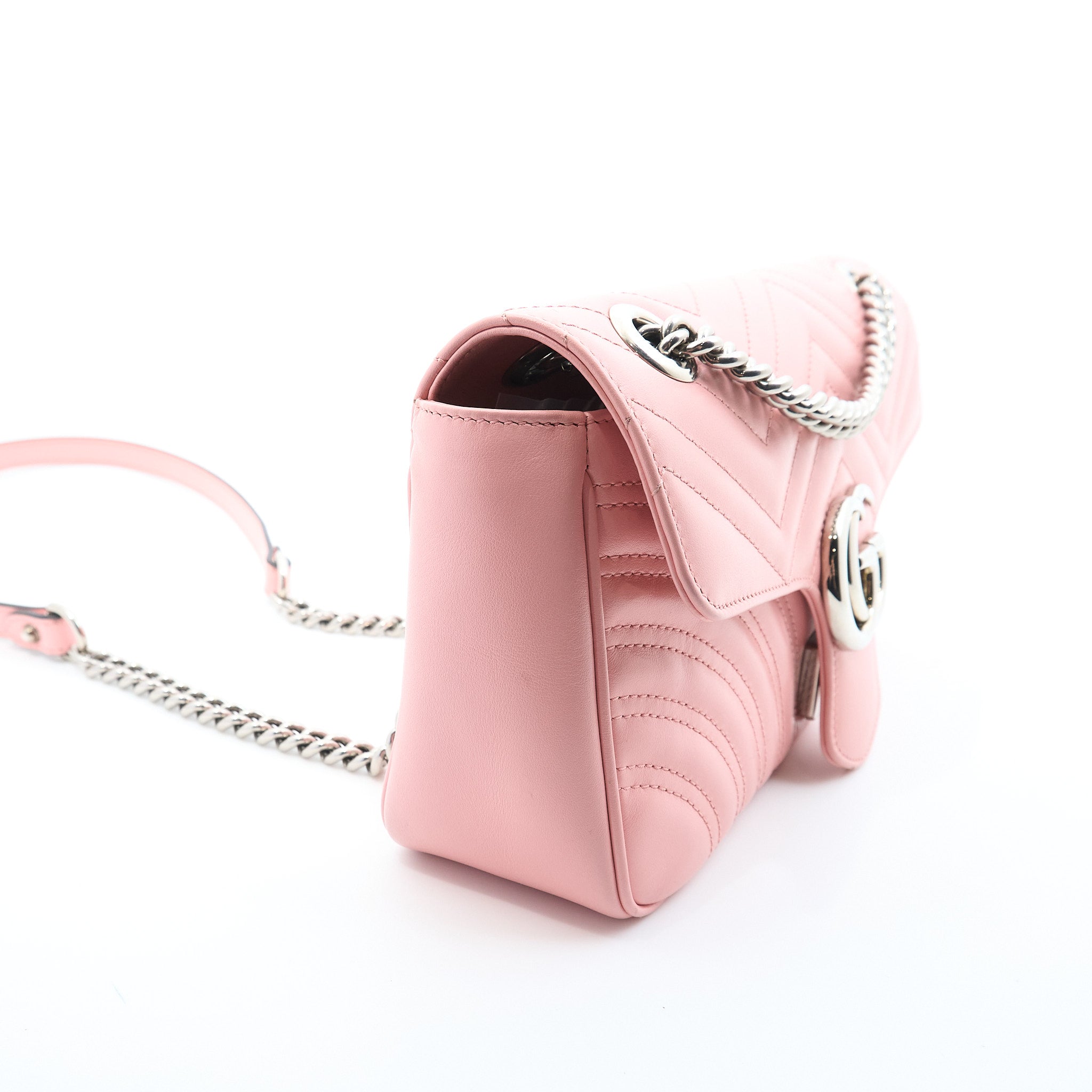 Gucci GG Marmont Matelassé Pink Shoulder Bag