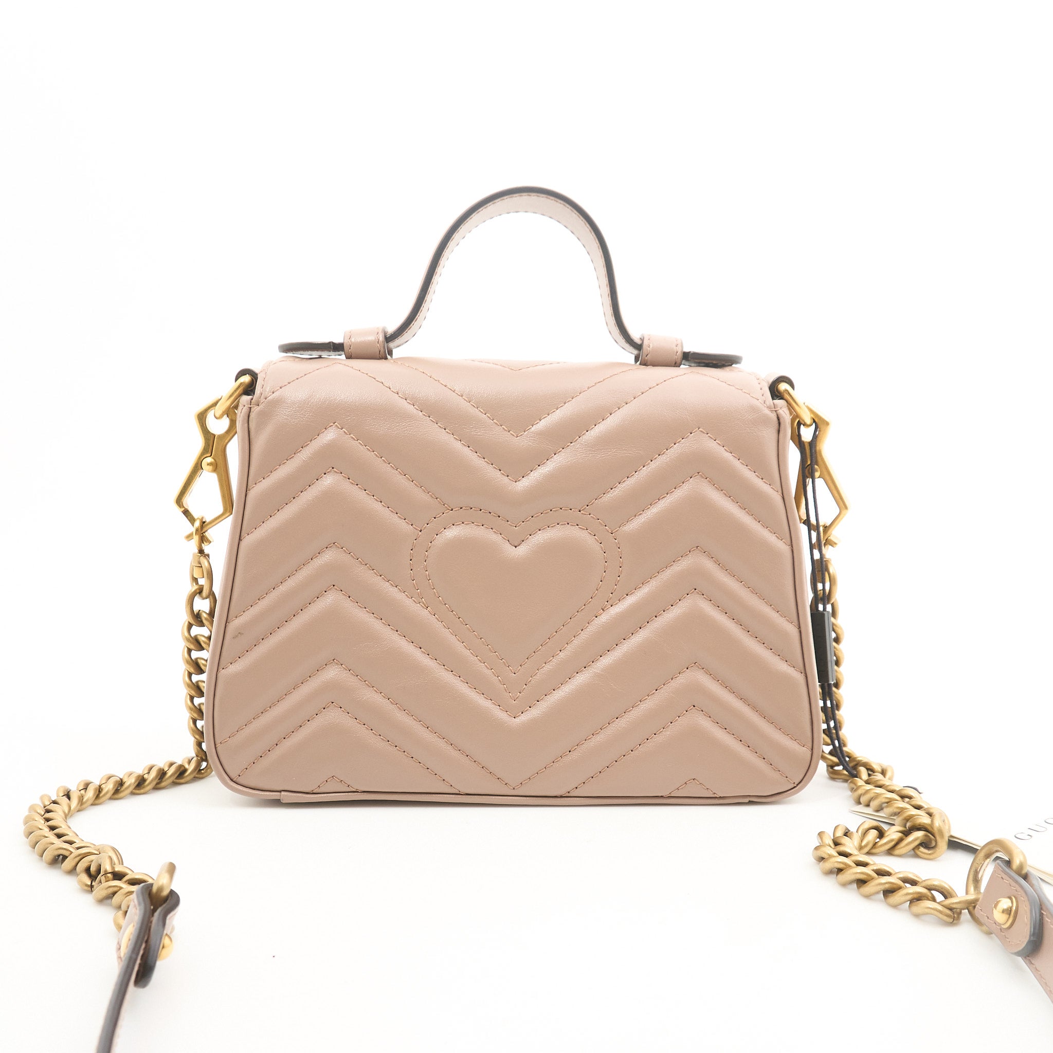Gucci GG Marmont Small Top Handle Bag in Nude