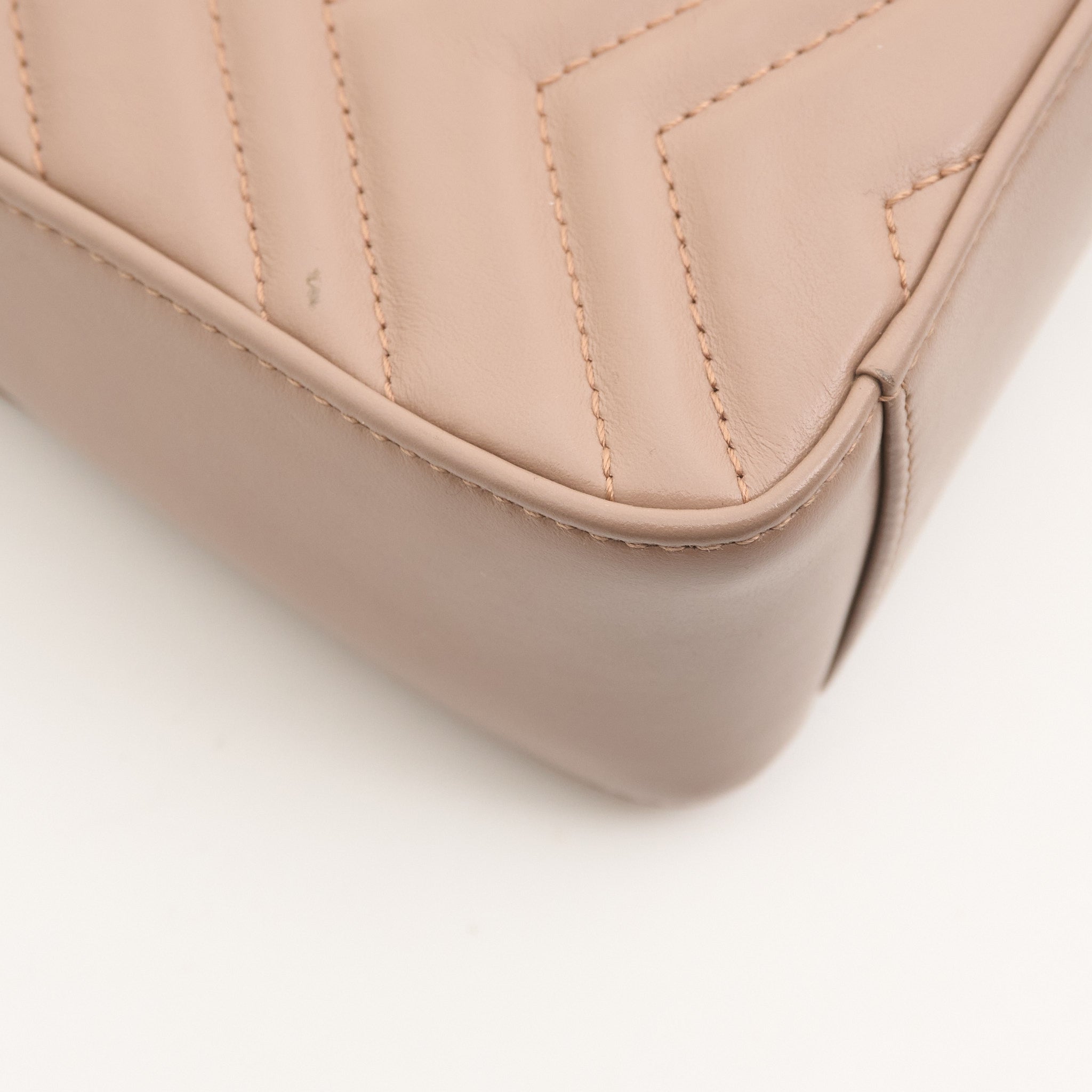 Gucci GG Marmont Small Top Handle Bag in Nude