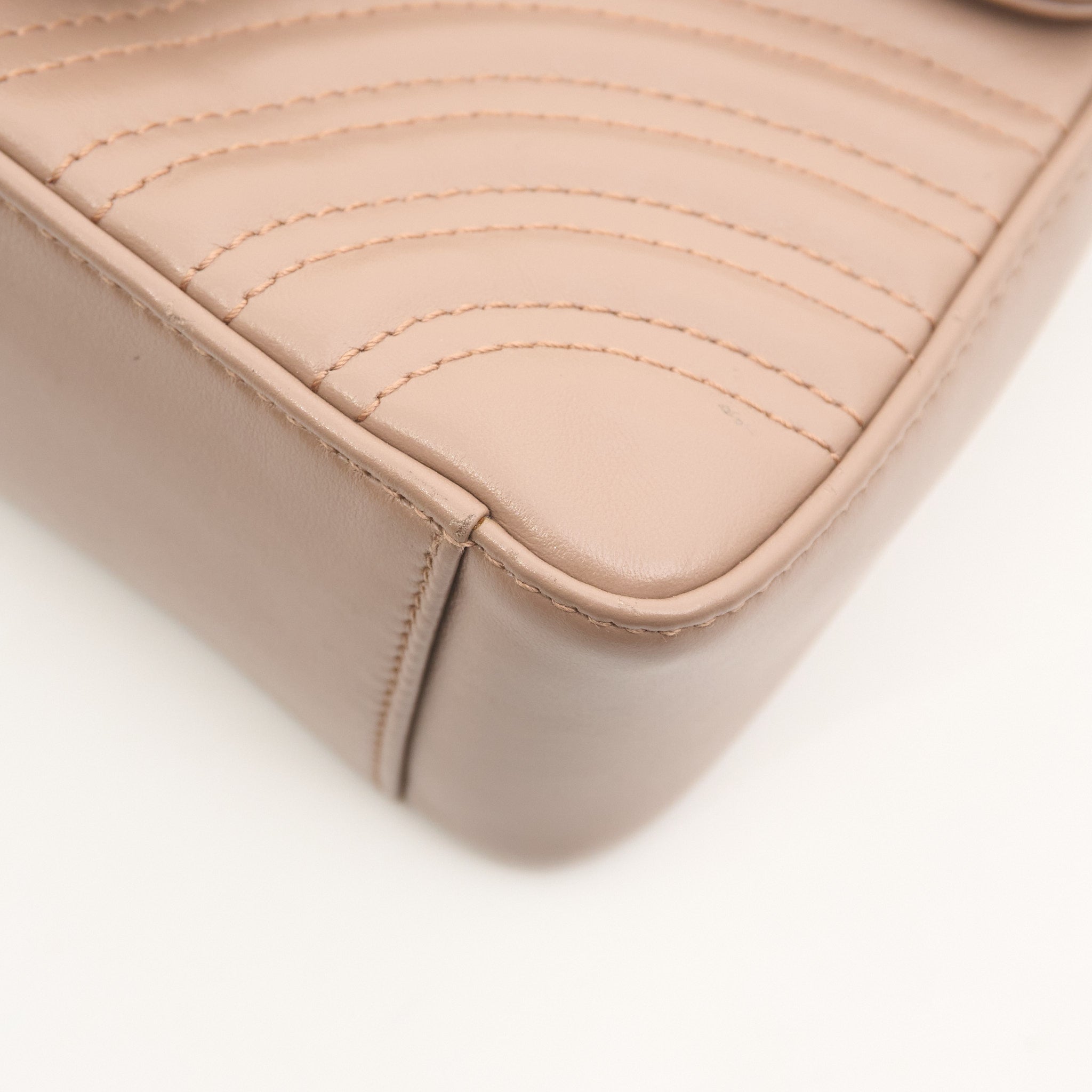 Gucci GG Marmont Small Top Handle Bag in Nude