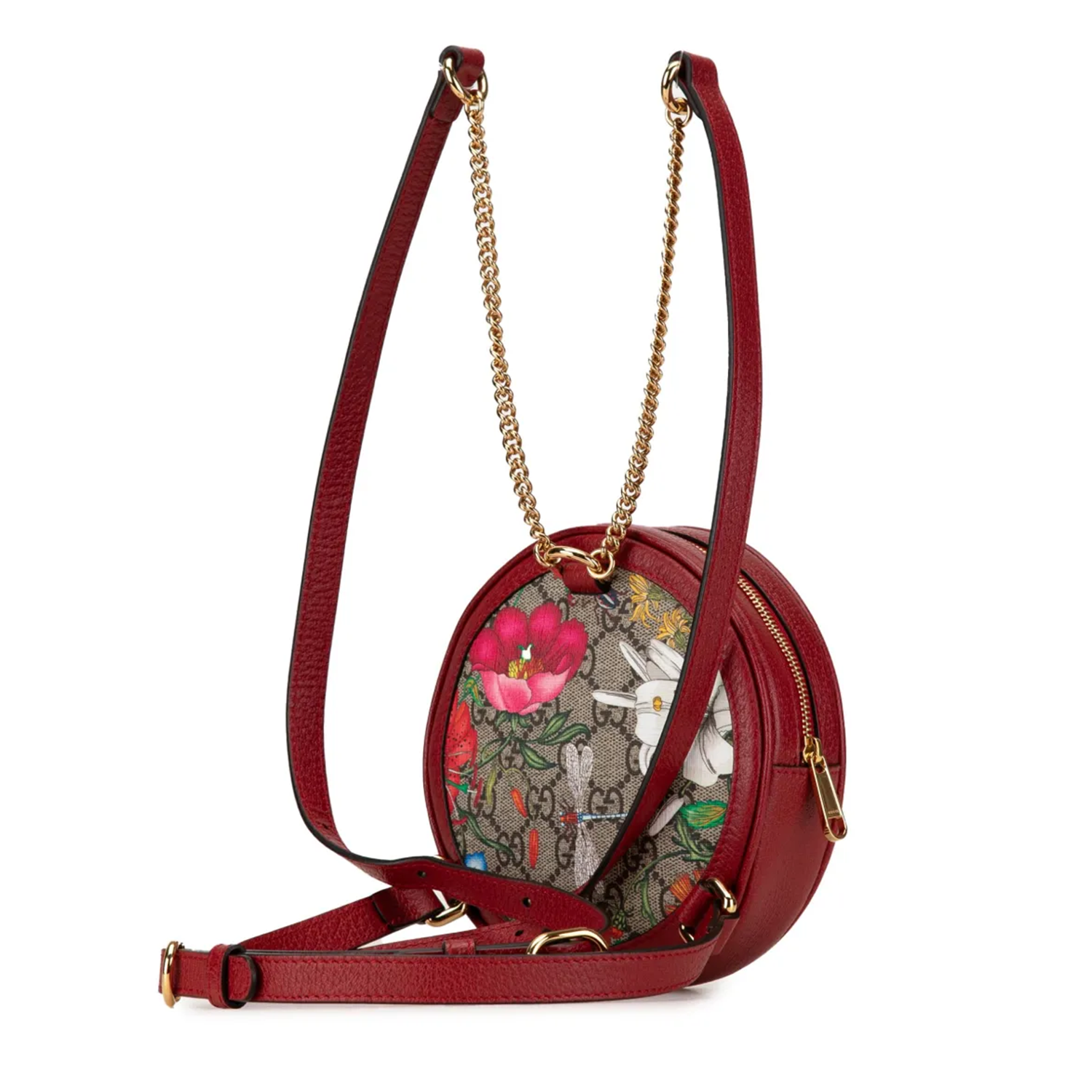 Gucci GG Supreme Flora Ophidia Round Backpack