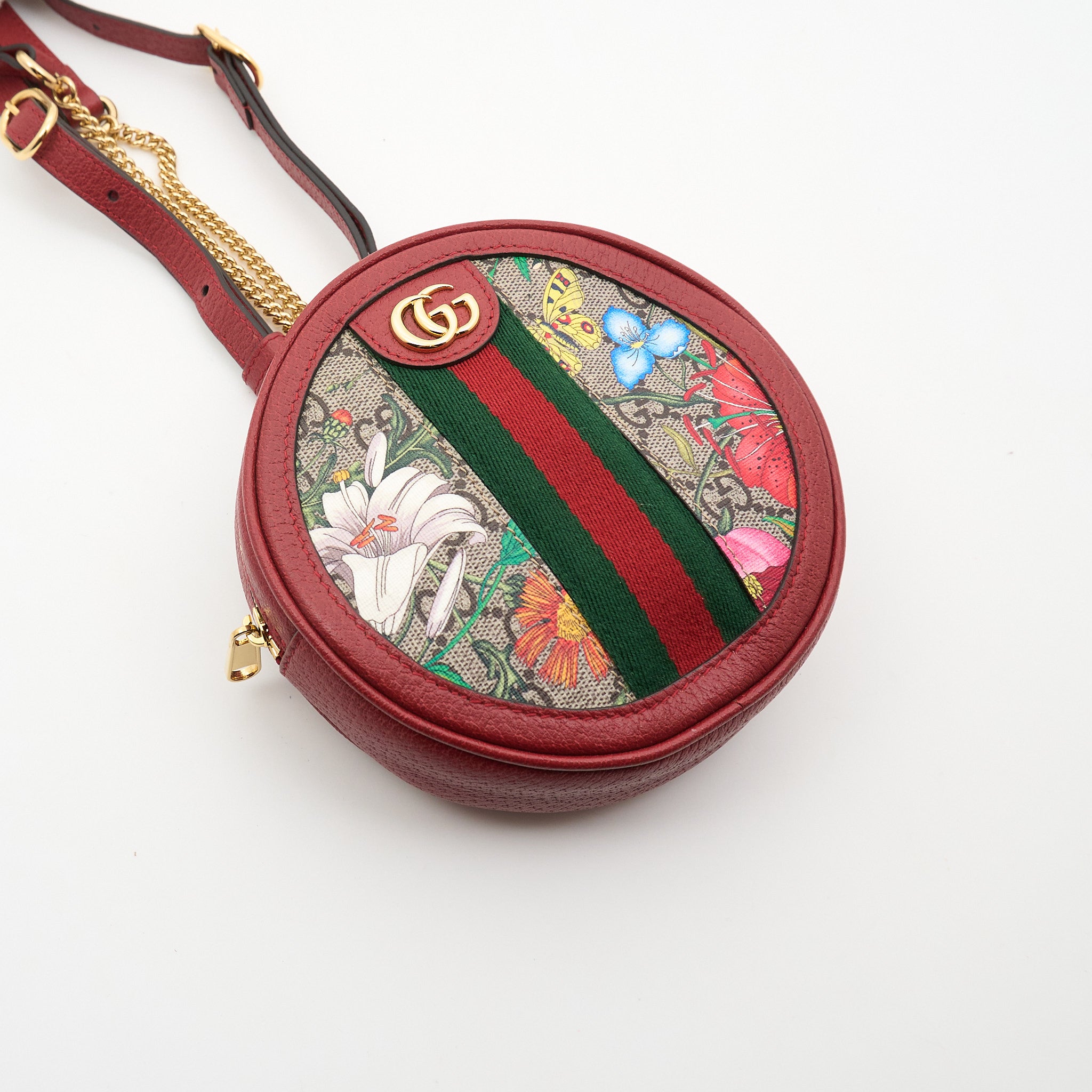 Gucci GG Supreme Flora Ophidia Round Backpack