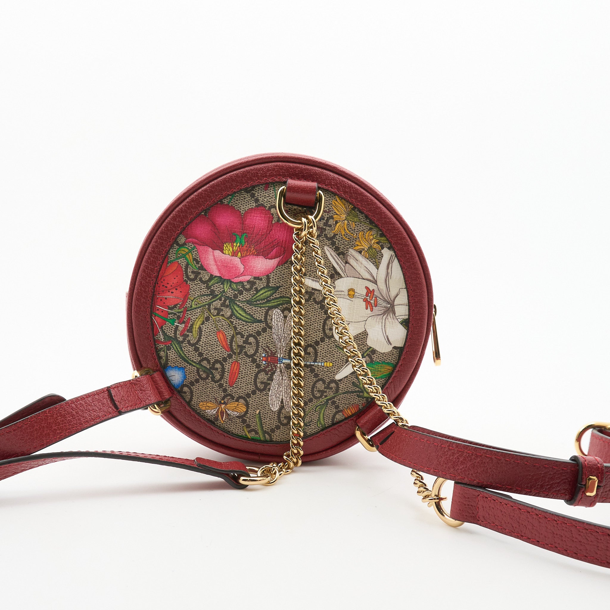 Gucci GG Supreme Flora Ophidia Round Backpack