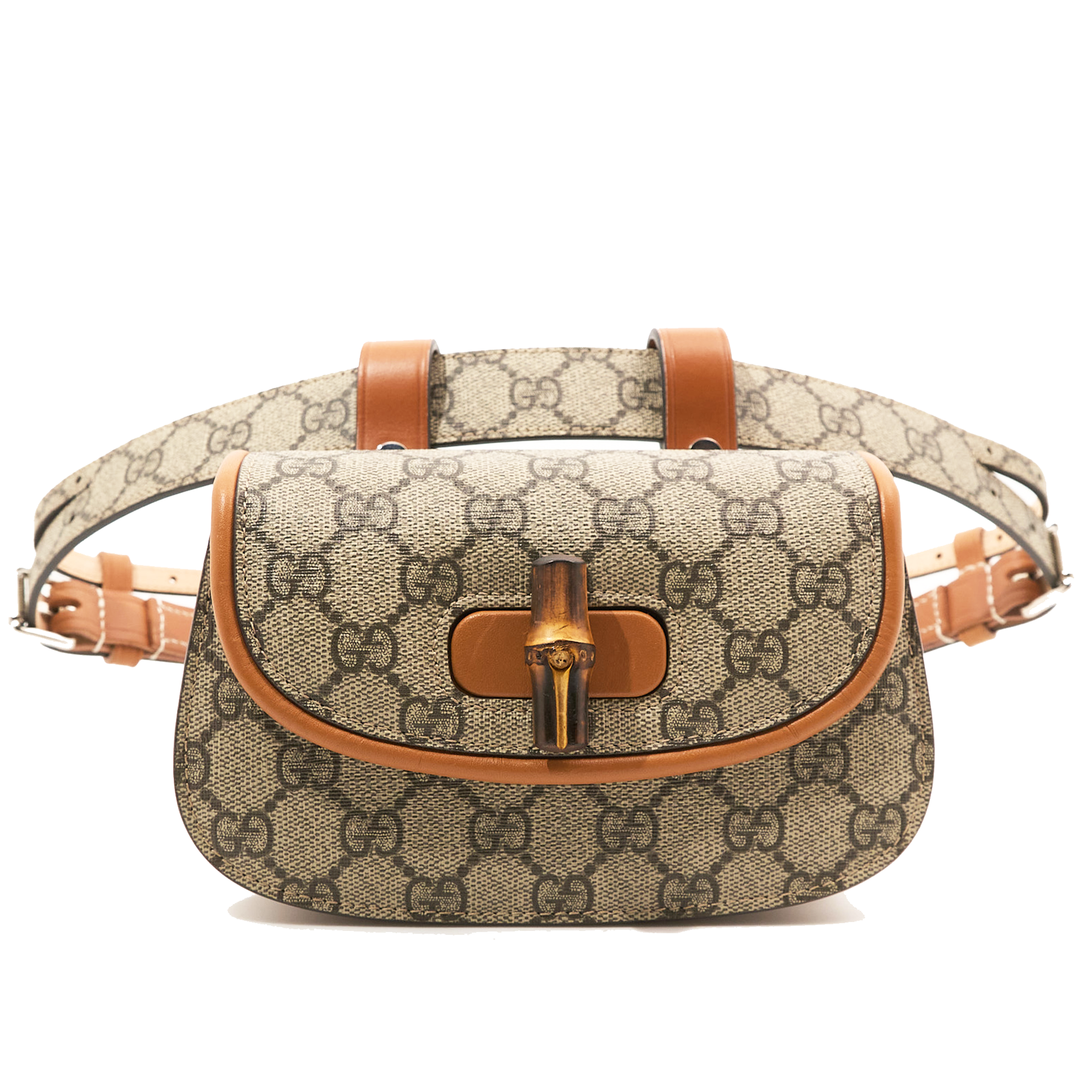 Gucci GG Supreme Mini Bamboo Belt Bag