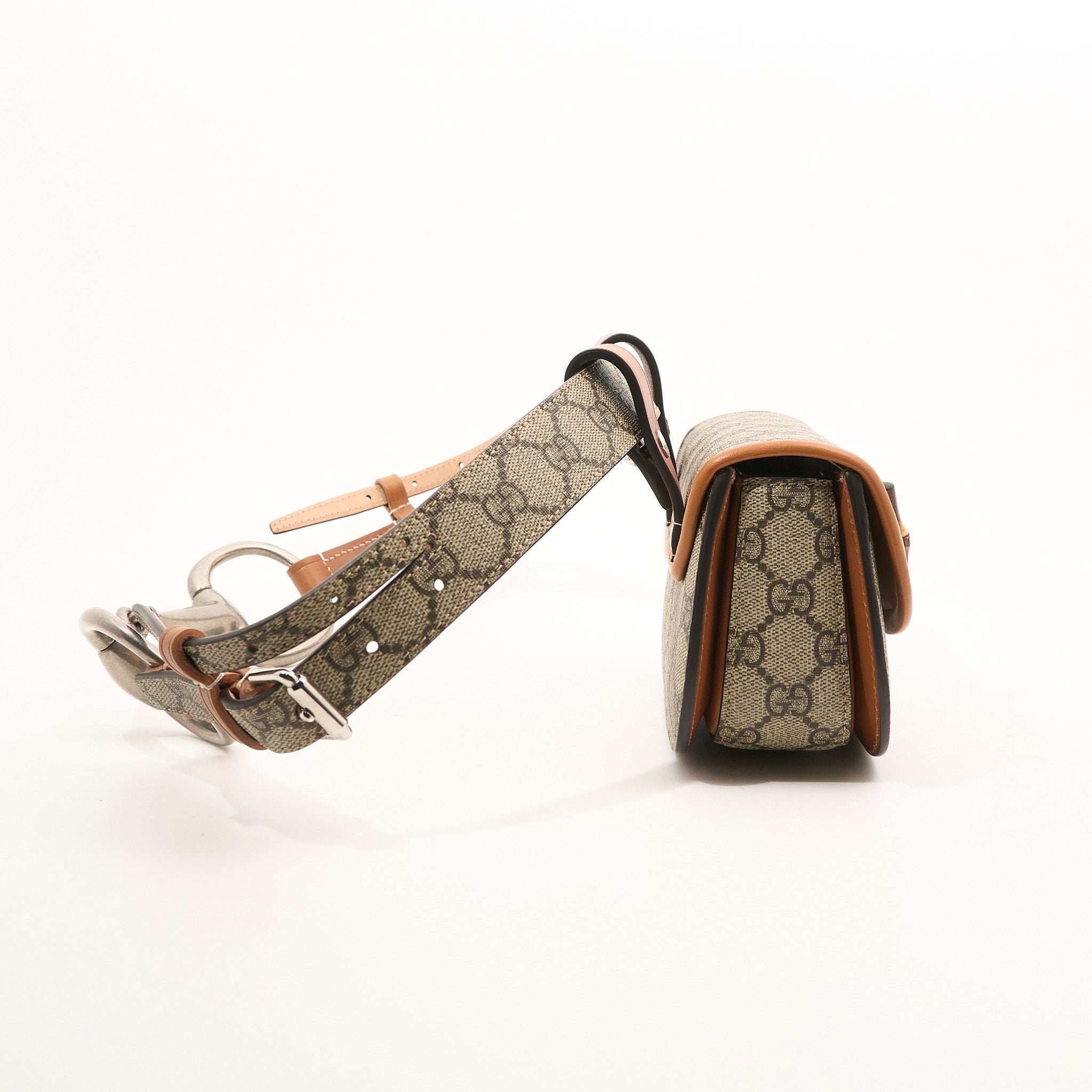 Gucci GG Supreme Mini Bamboo Belt Bag