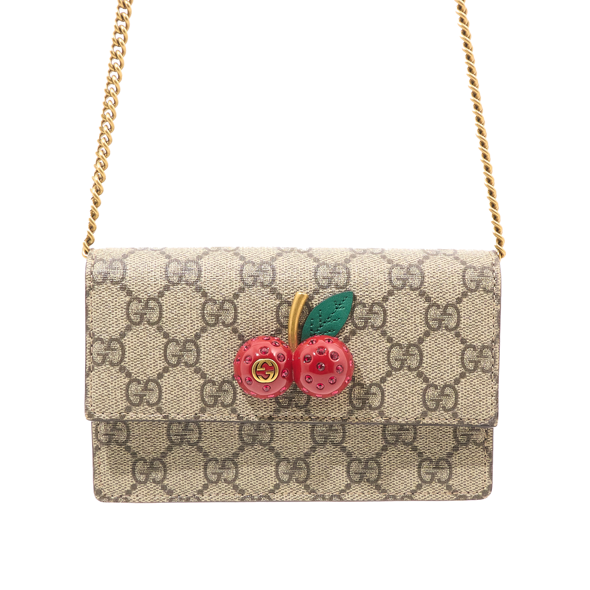Gucci GG Supreme Mini Cherry Chain Bag