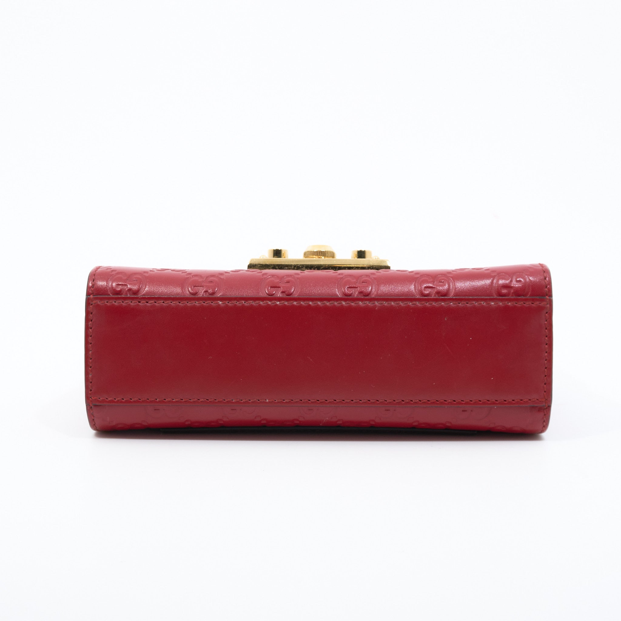 Gucci Guccissima Padlock Red Shoulder Bag