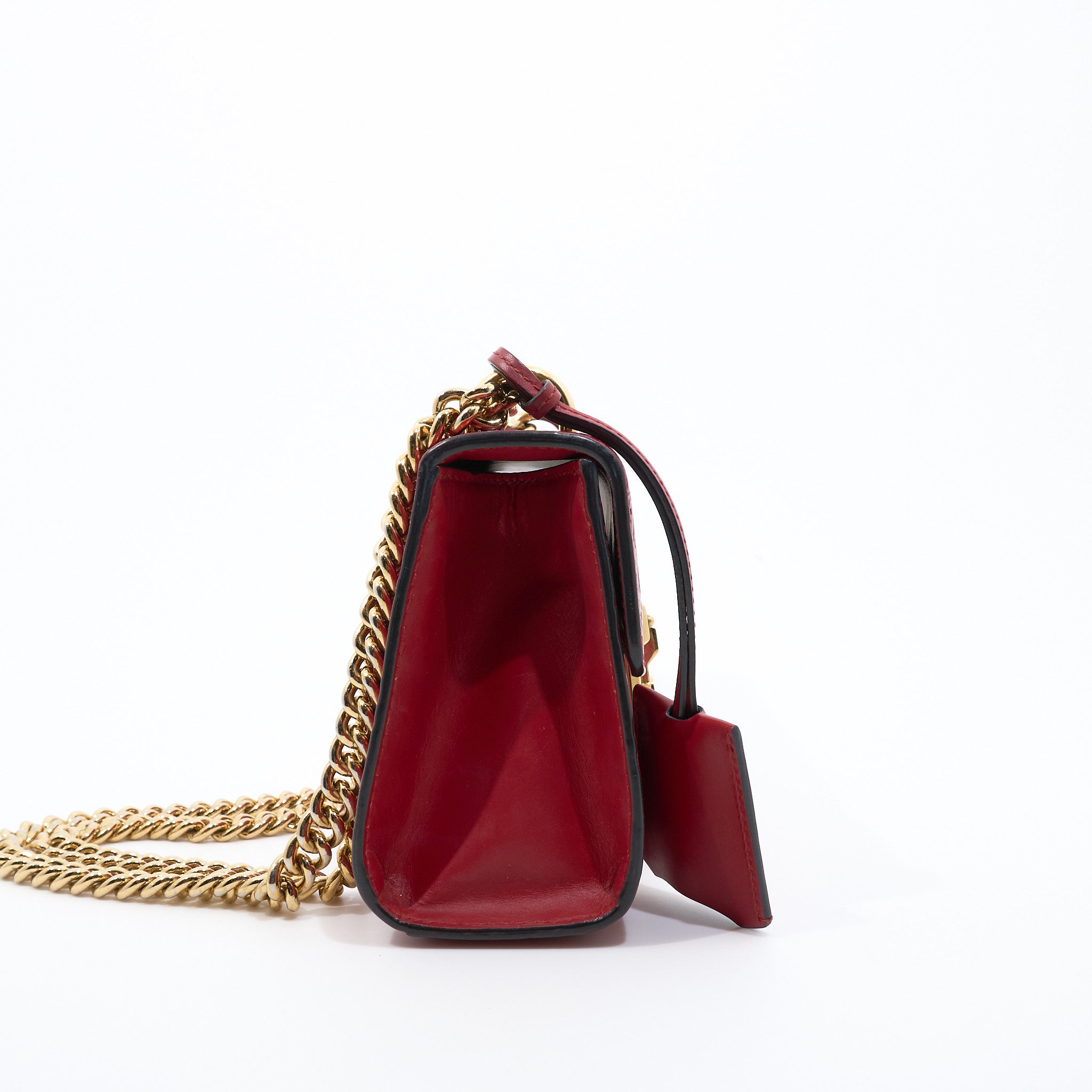 Gucci Guccissima Padlock Red Shoulder Bag