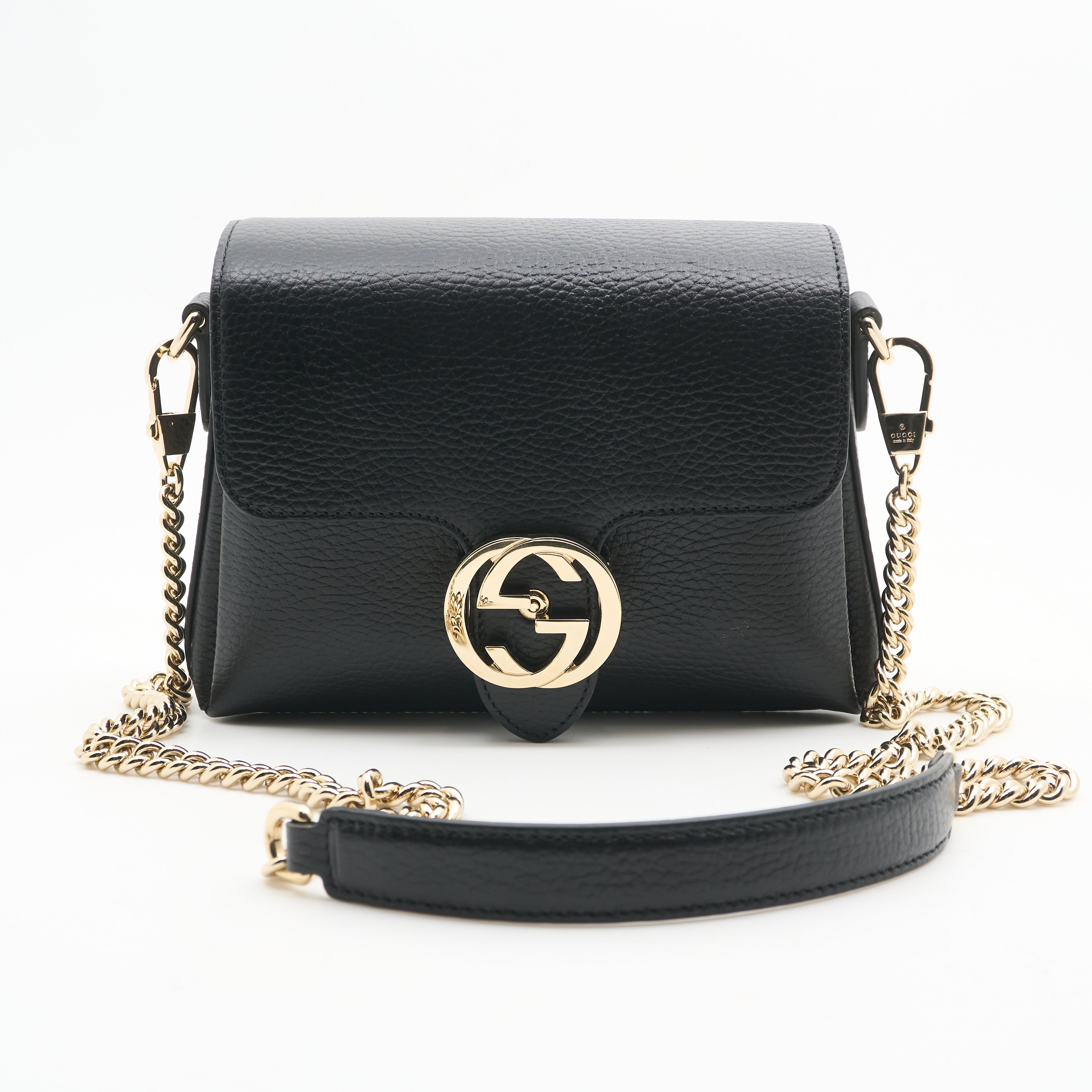 Gucci Interlocking G Small Black Crossbody Bag