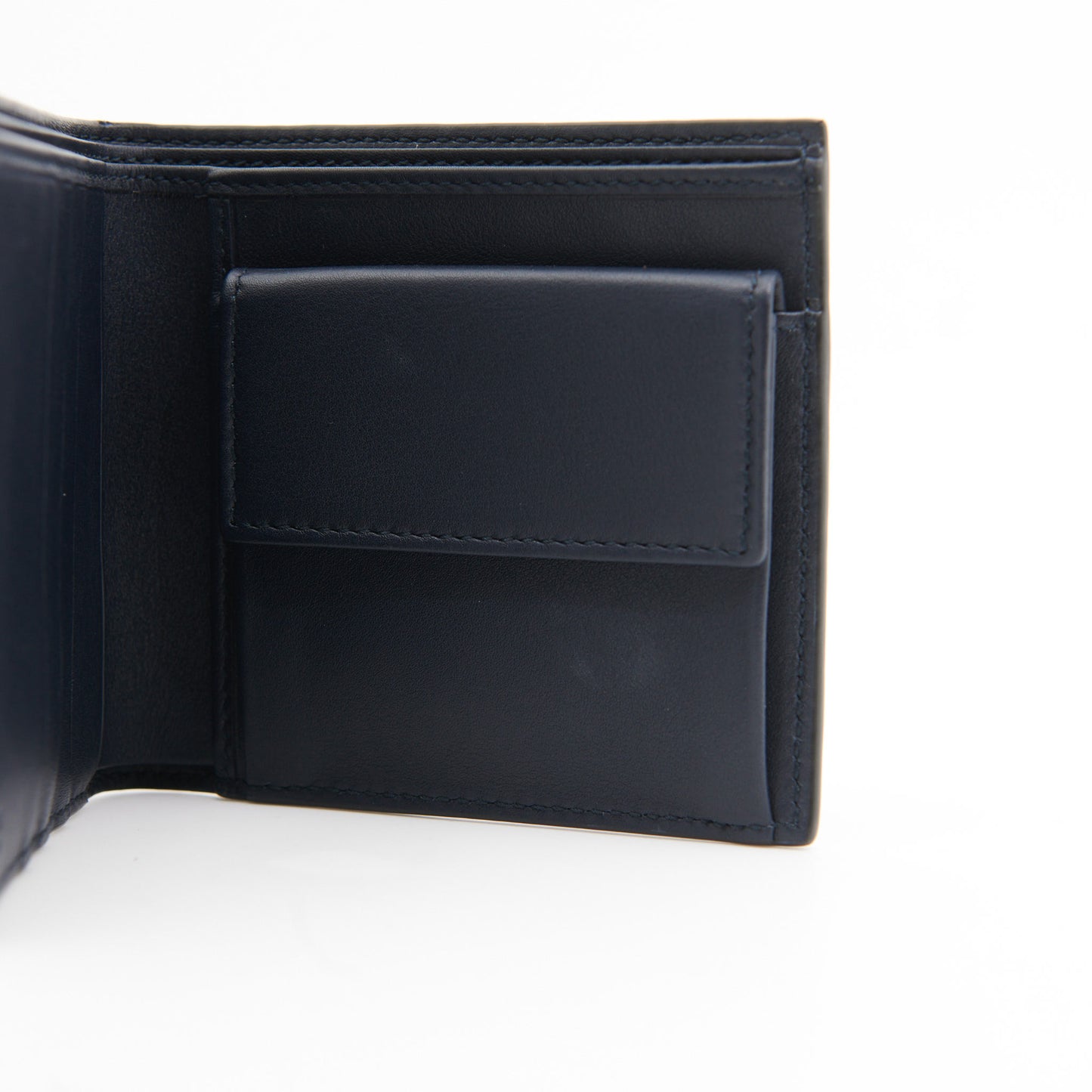 Gucci Leather Bi-Fold Wallet in Navy