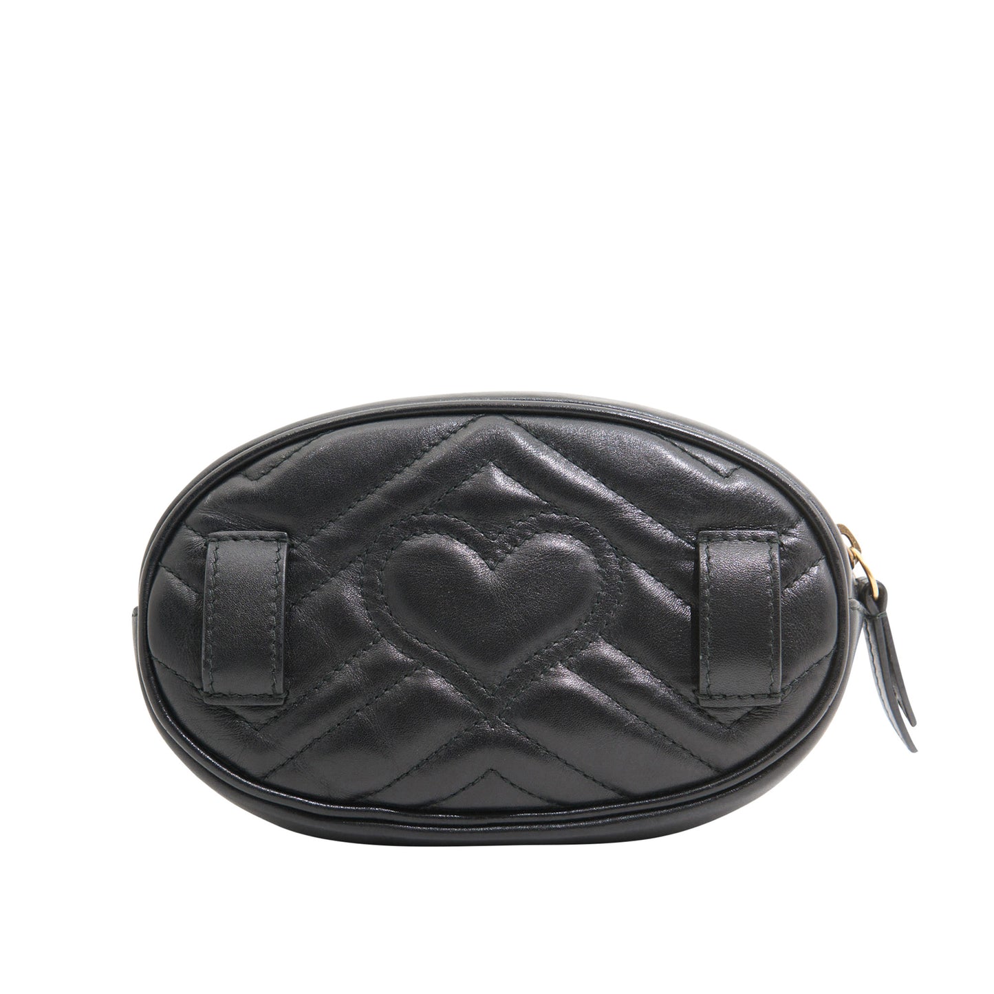 Gucci Leather Marmont Belt Bag in Black GHW