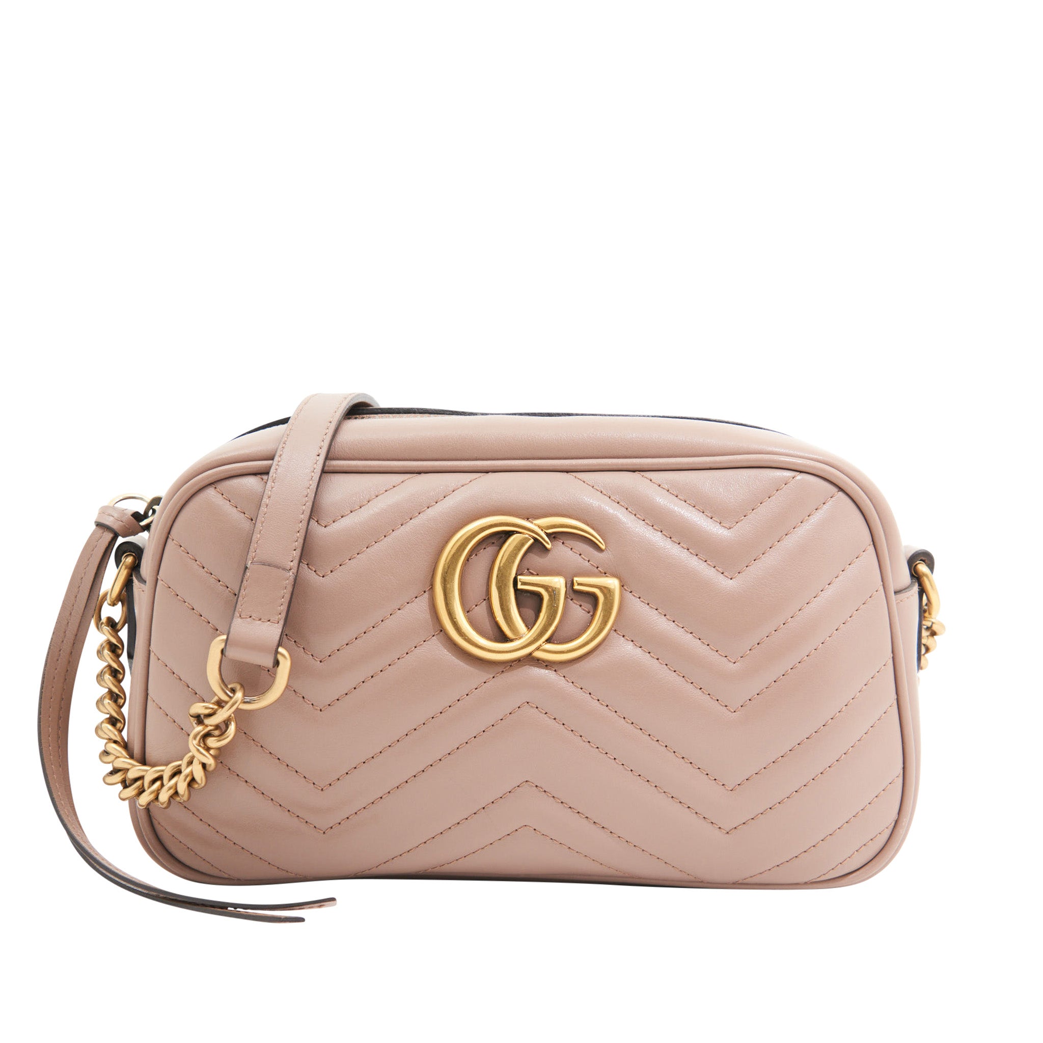 Gucci Leather Marmont Small in Pink GHW