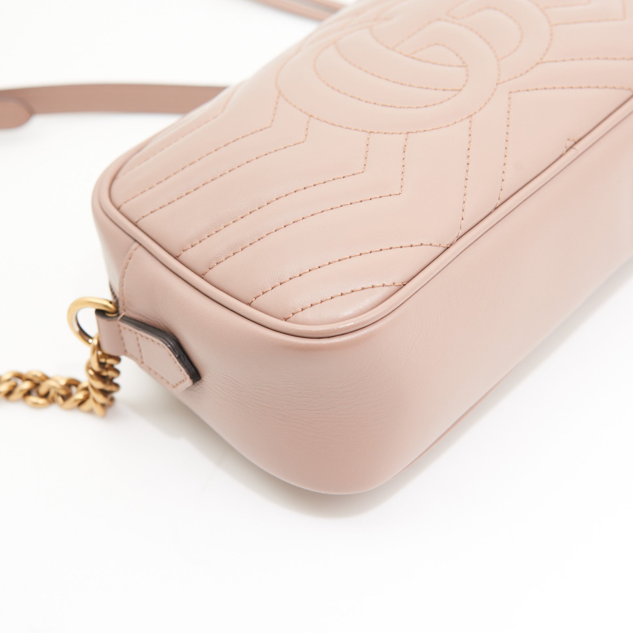 Gucci Leather Marmont Small in Pink GHW