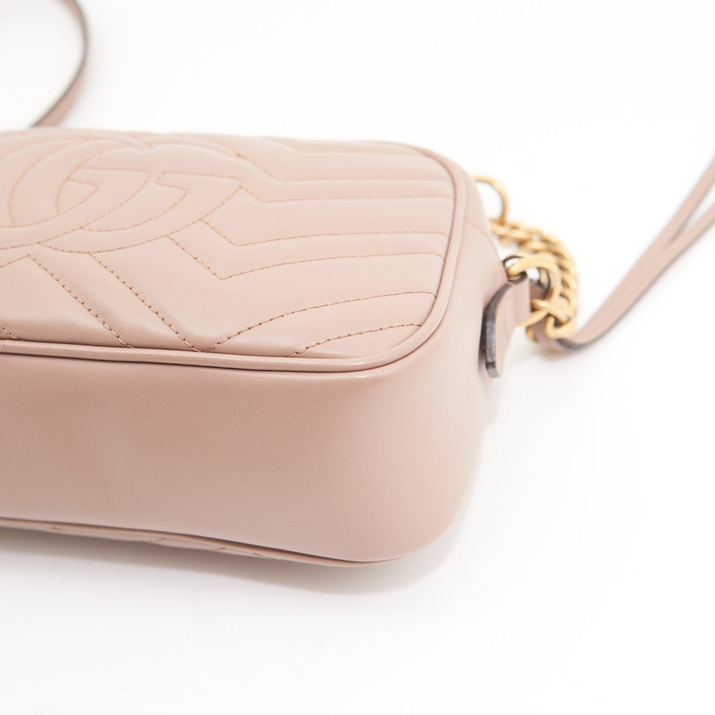 Gucci Leather Marmont Small in Pink GHW