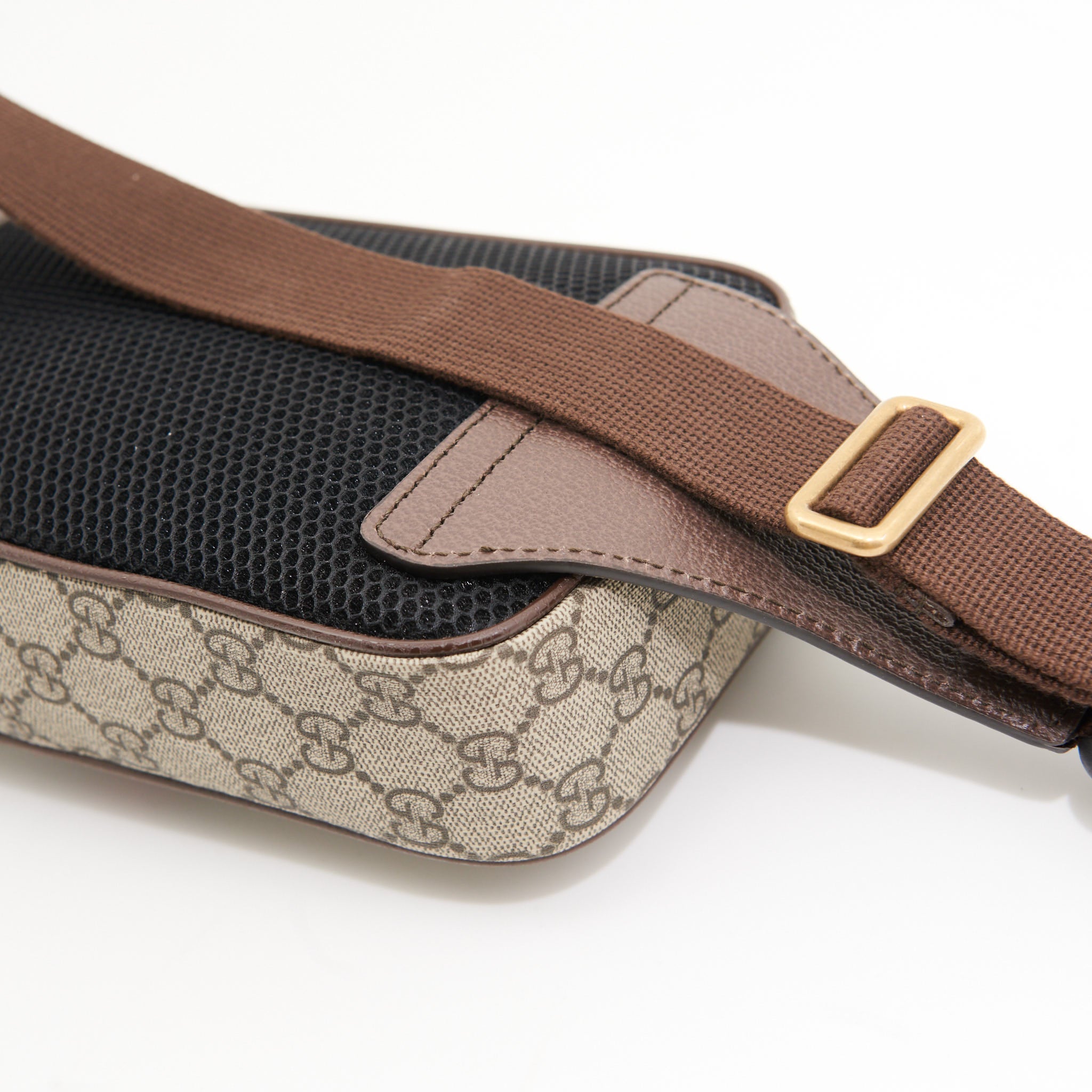 Gucci Leather Ophidia GG Belt Bag in Brown Monogram GHW