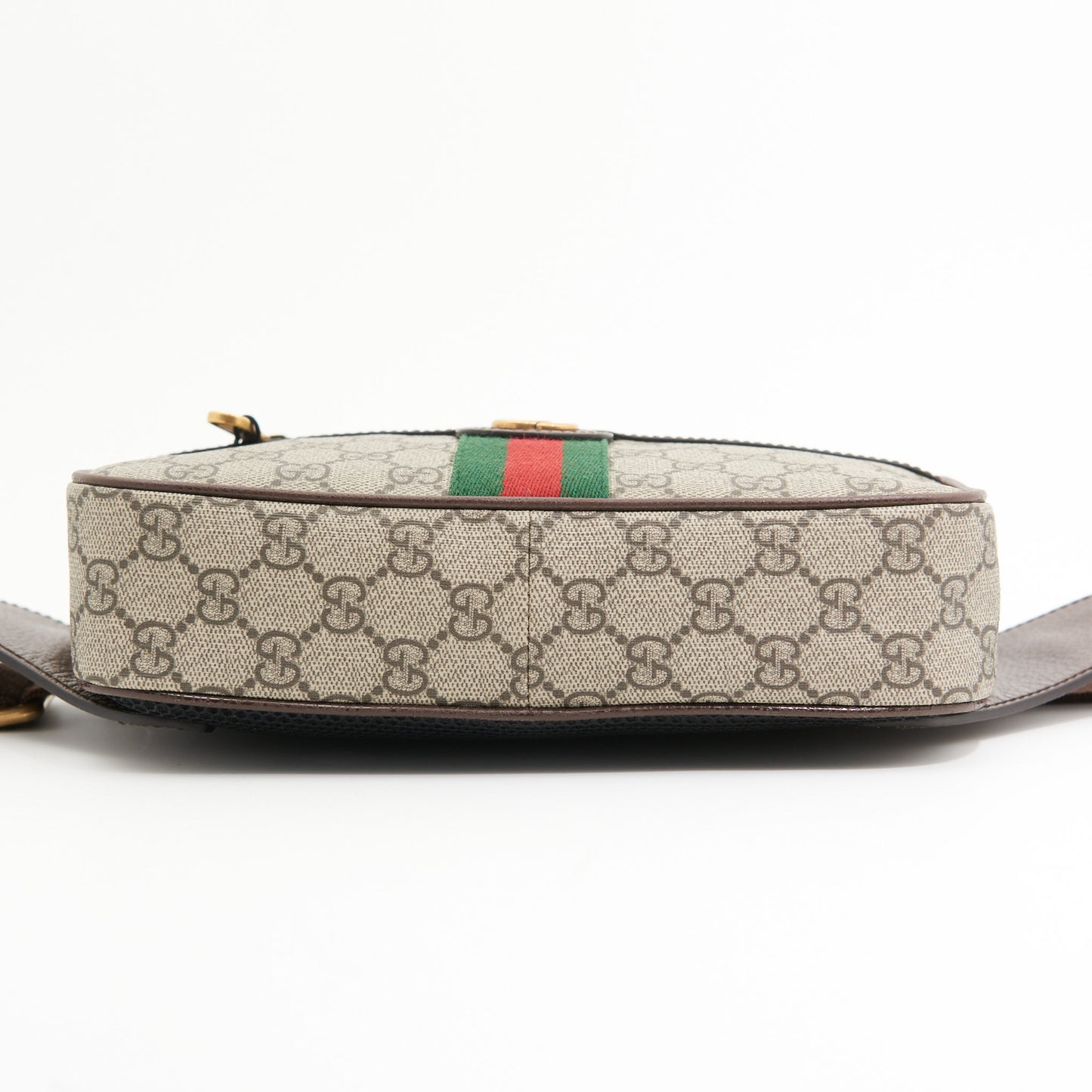 Gucci Leather Ophidia GG Belt Bag in Brown Monogram GHW