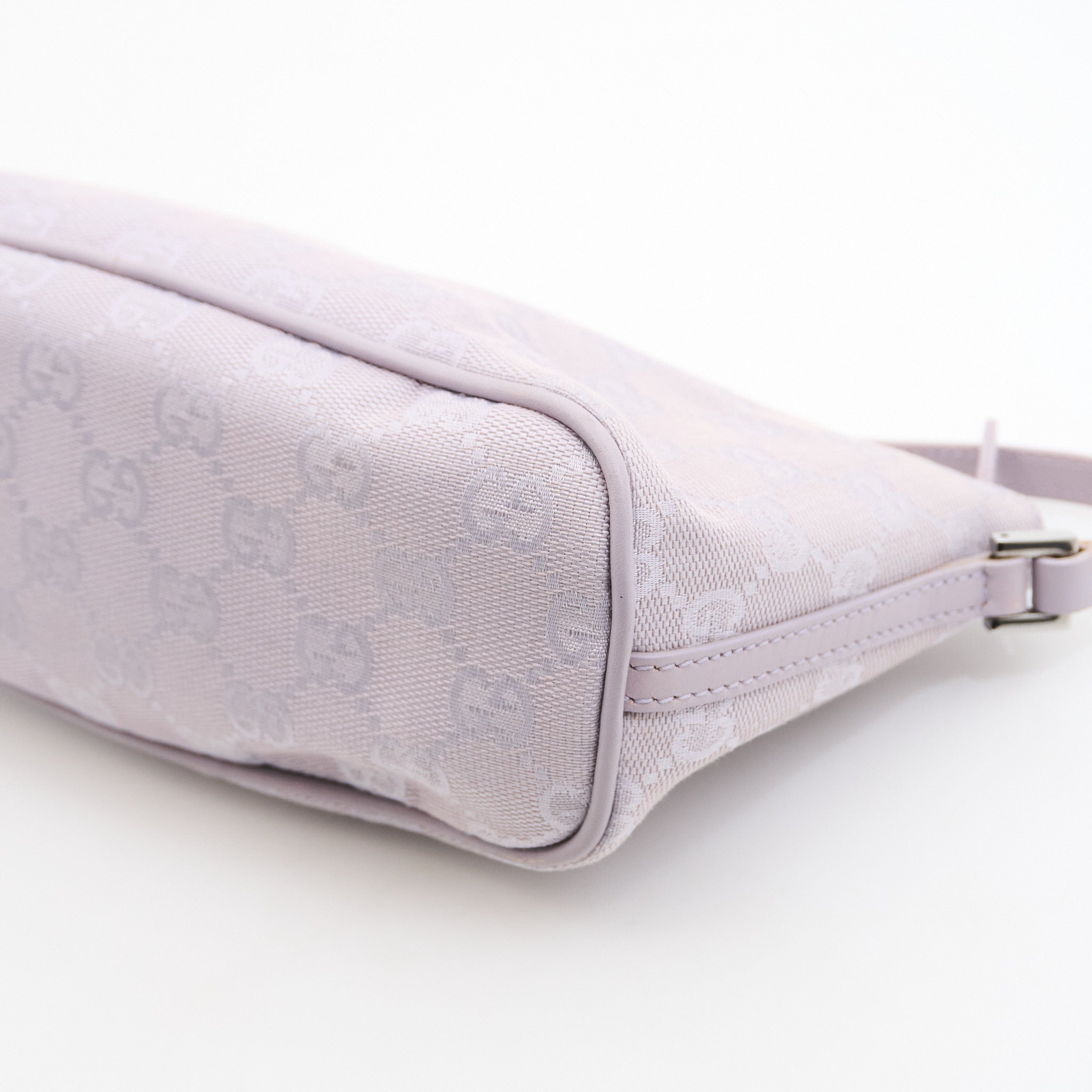 Gucci Lilac Monogram Boat Pochette Bag