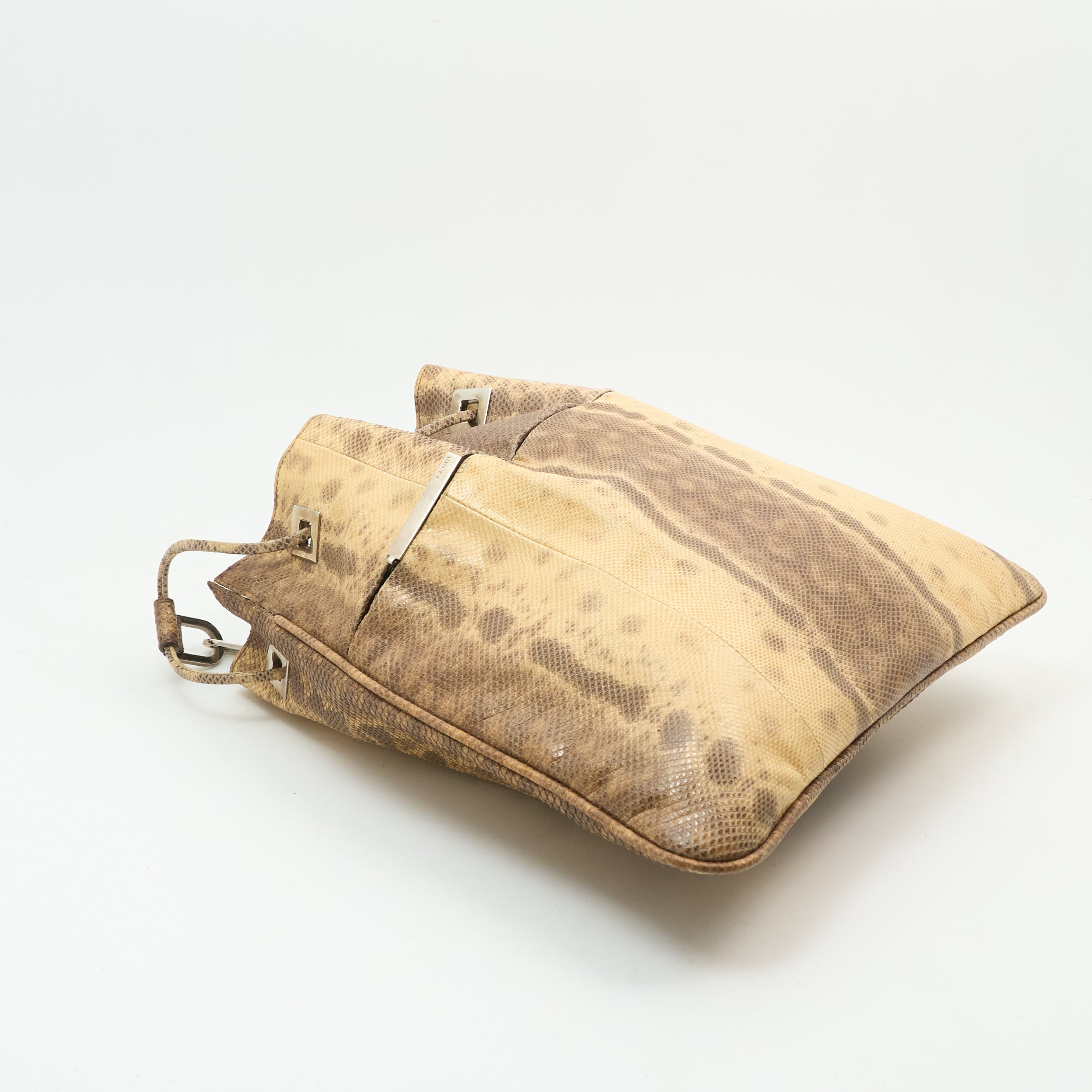 Gucci Python Drawstring Shoulder Bag