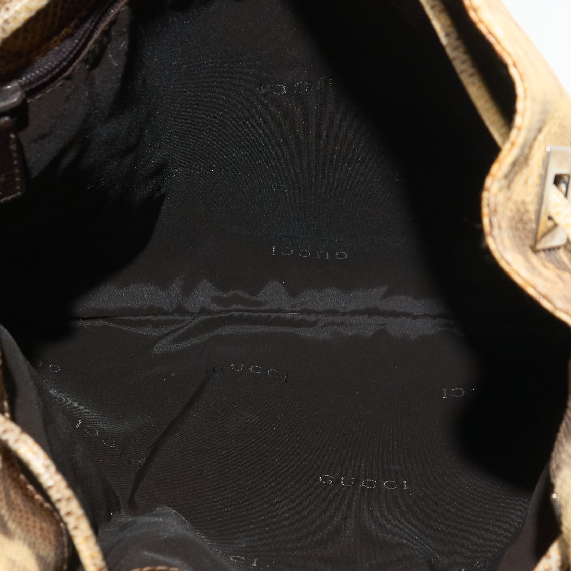 Gucci Python Drawstring Shoulder Bag