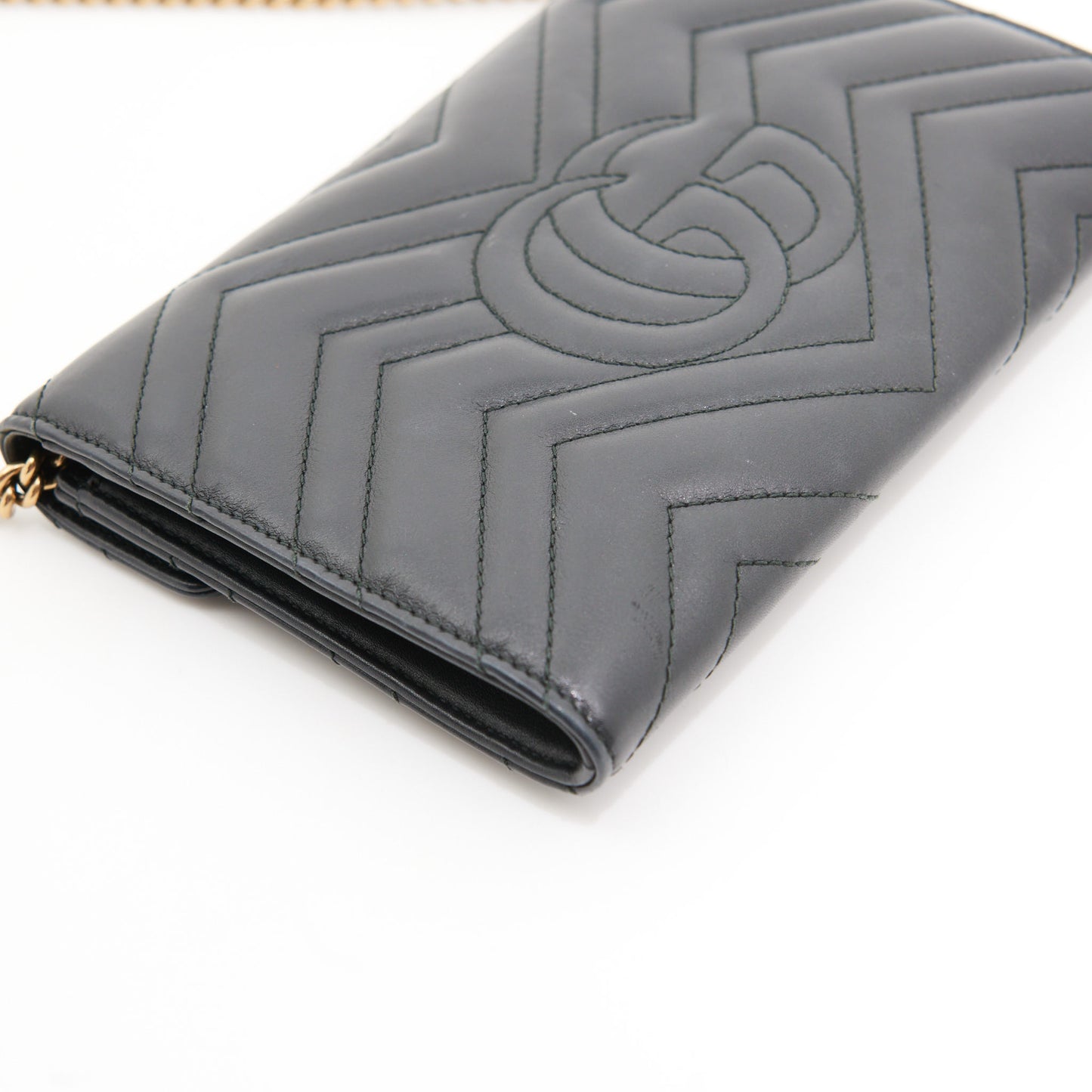 Gucci Marmont Black Wallet on Chain Bag