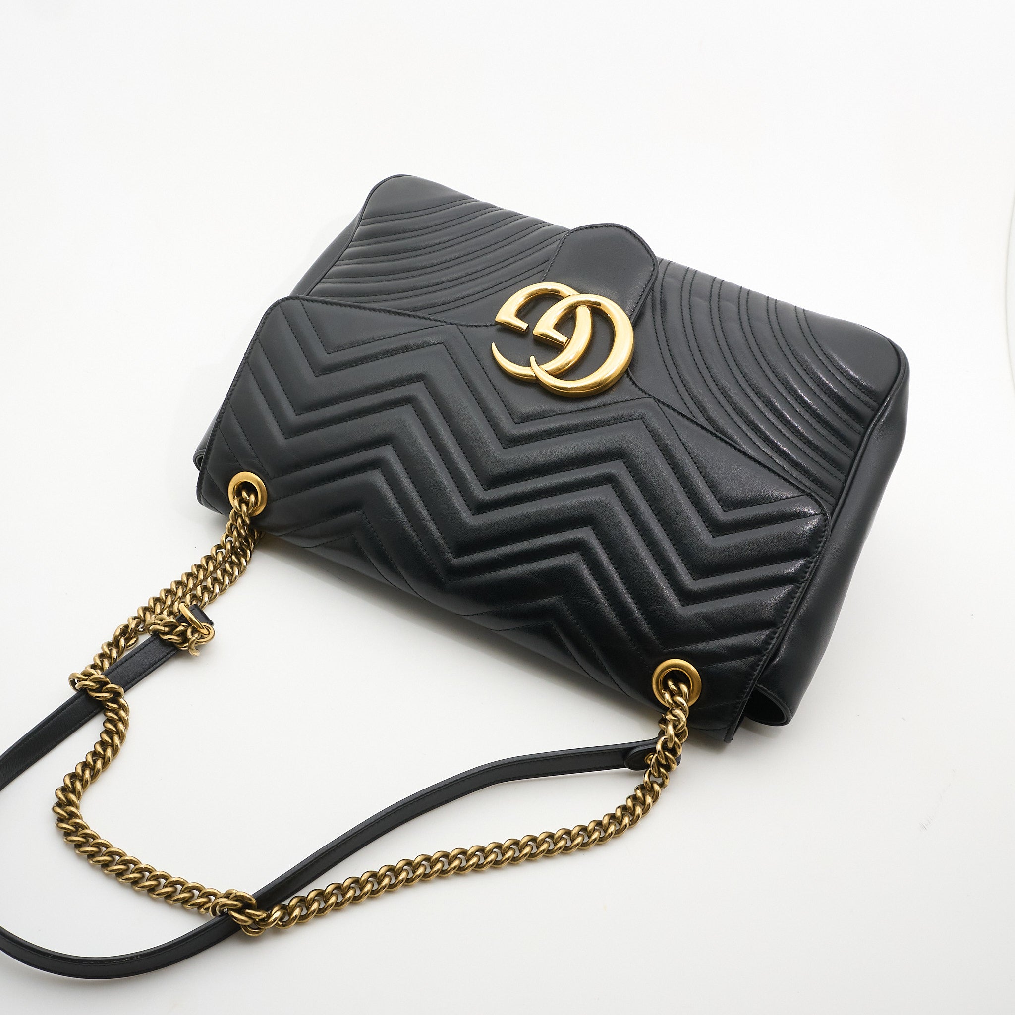 Gucci GG Marmont Black Maxi Shoulder Bag