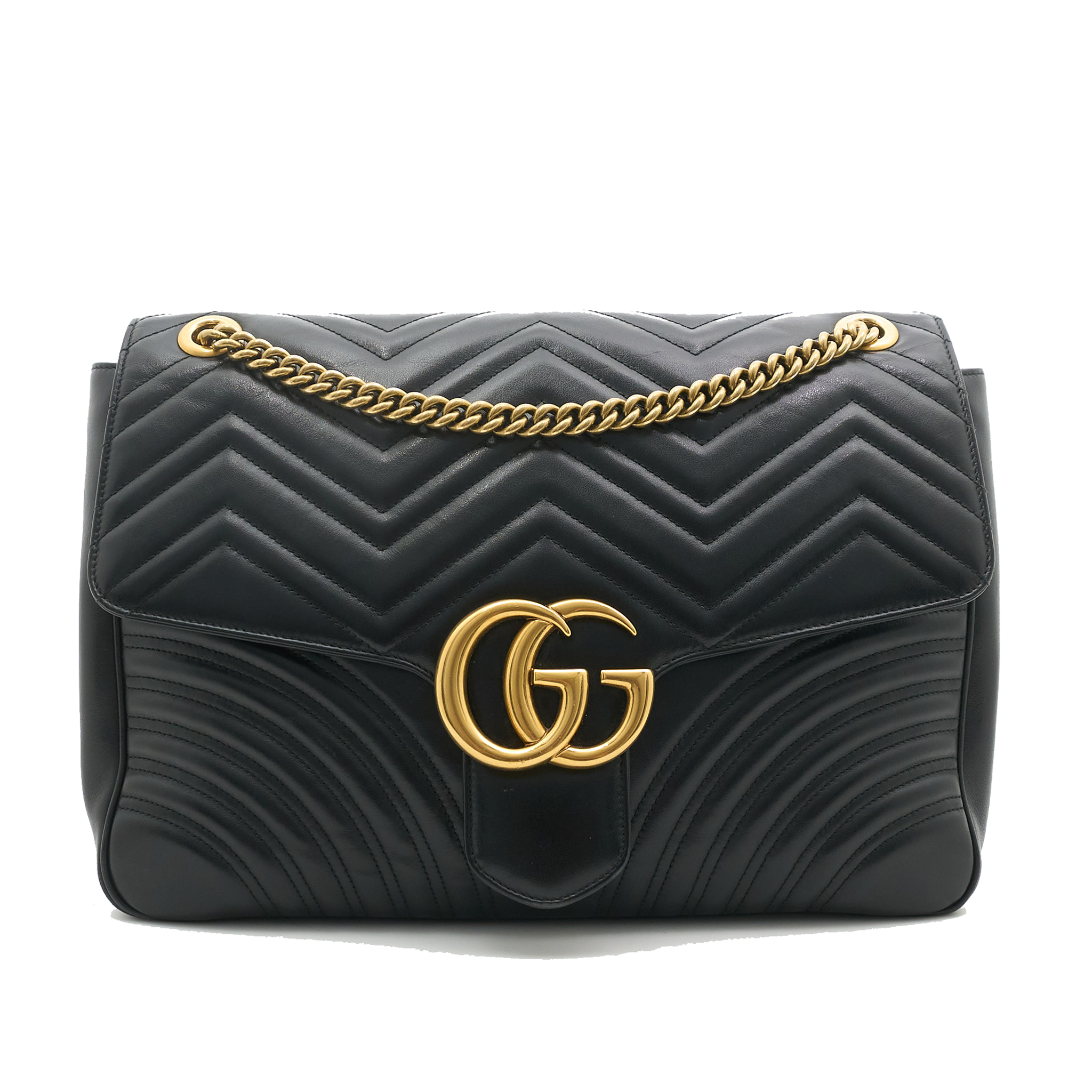 Gucci GG Marmont Black Maxi Shoulder Bag