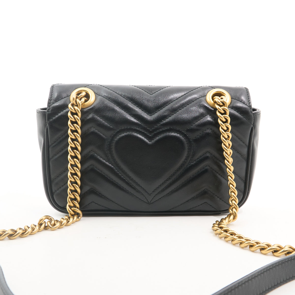 Gucci GG Marmont Matelassé Small Shoulder Flap Bag Black