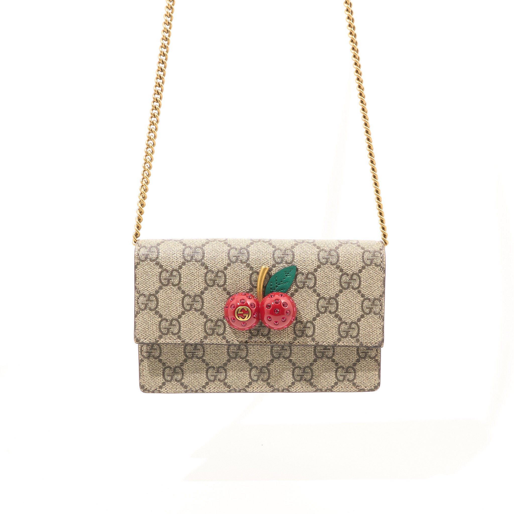 Gucci GG Supreme Mini Cherry Chain Bag