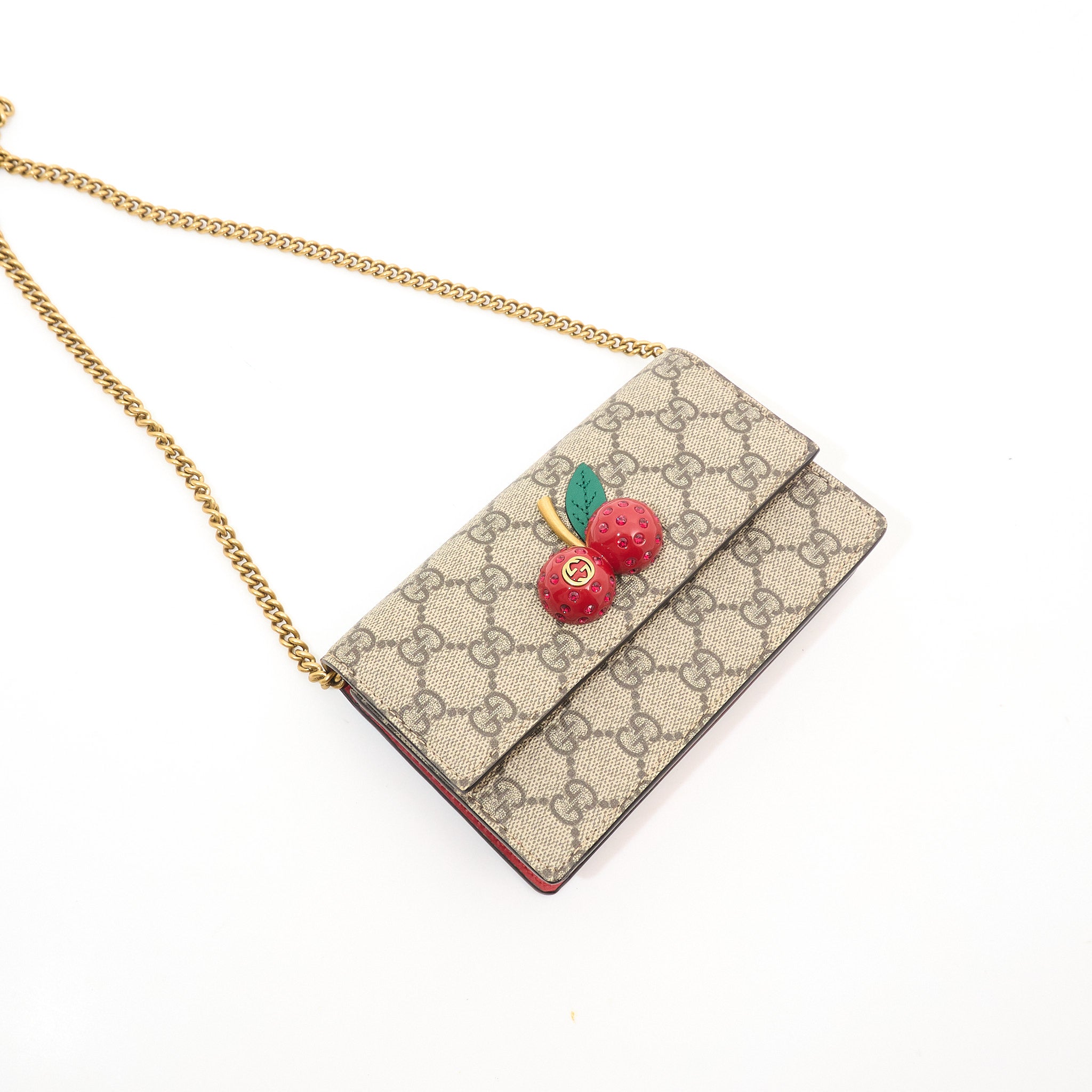 Gucci GG Supreme Mini Cherry Chain Bag