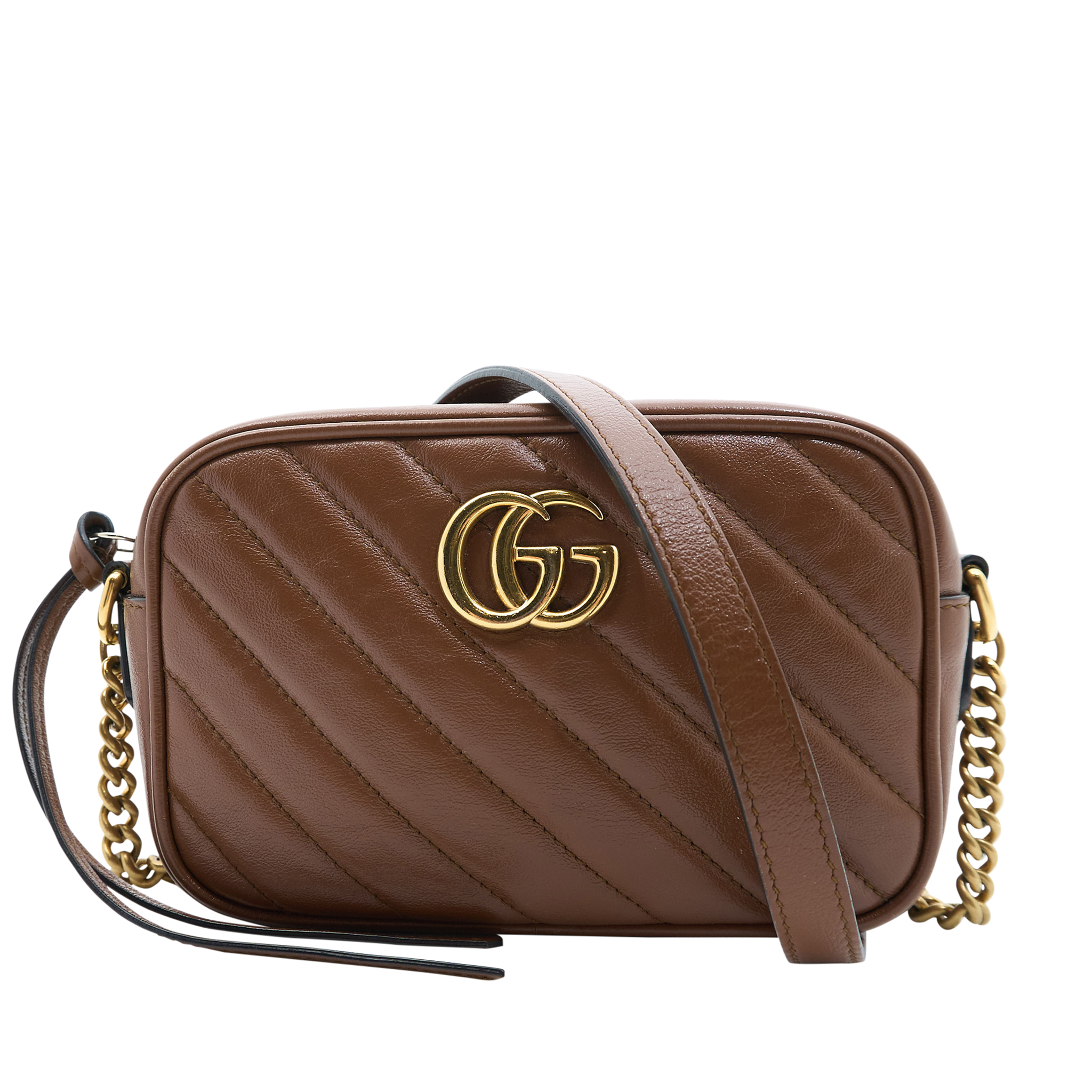 Gucci GG Marmont Matelasse Tan Mini Bag