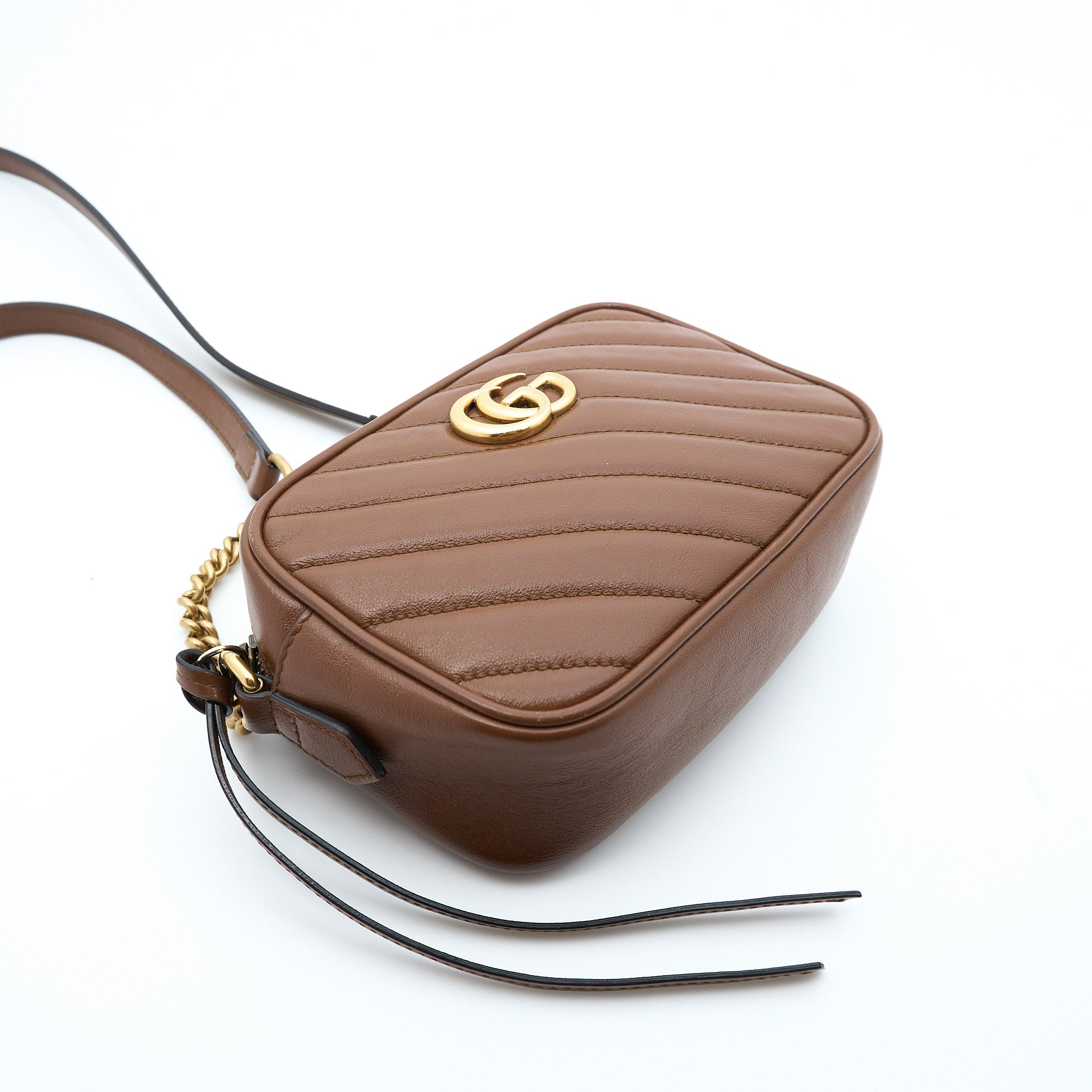 Gucci GG Marmont Matelasse Tan Mini Bag