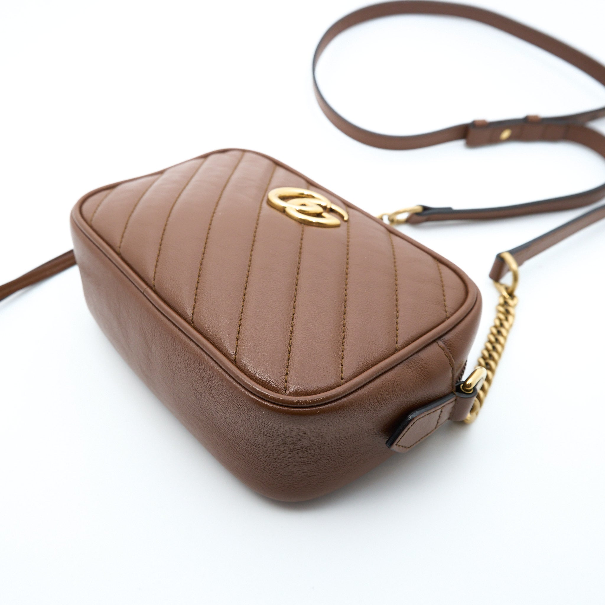 Gucci GG Marmont Matelasse Tan Mini Bag