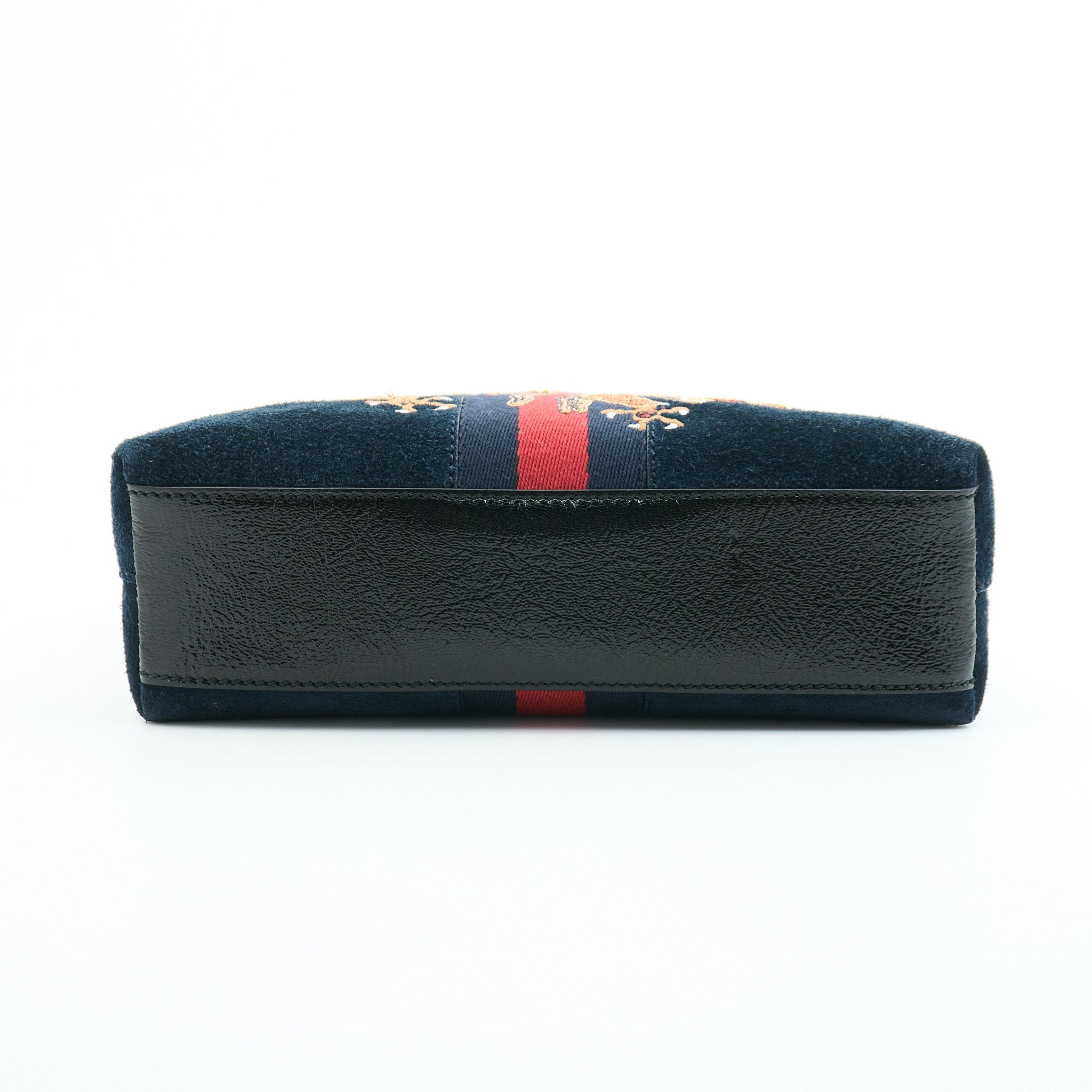 Gucci Ophidia Suede Crossbody with Dragon Embroidery