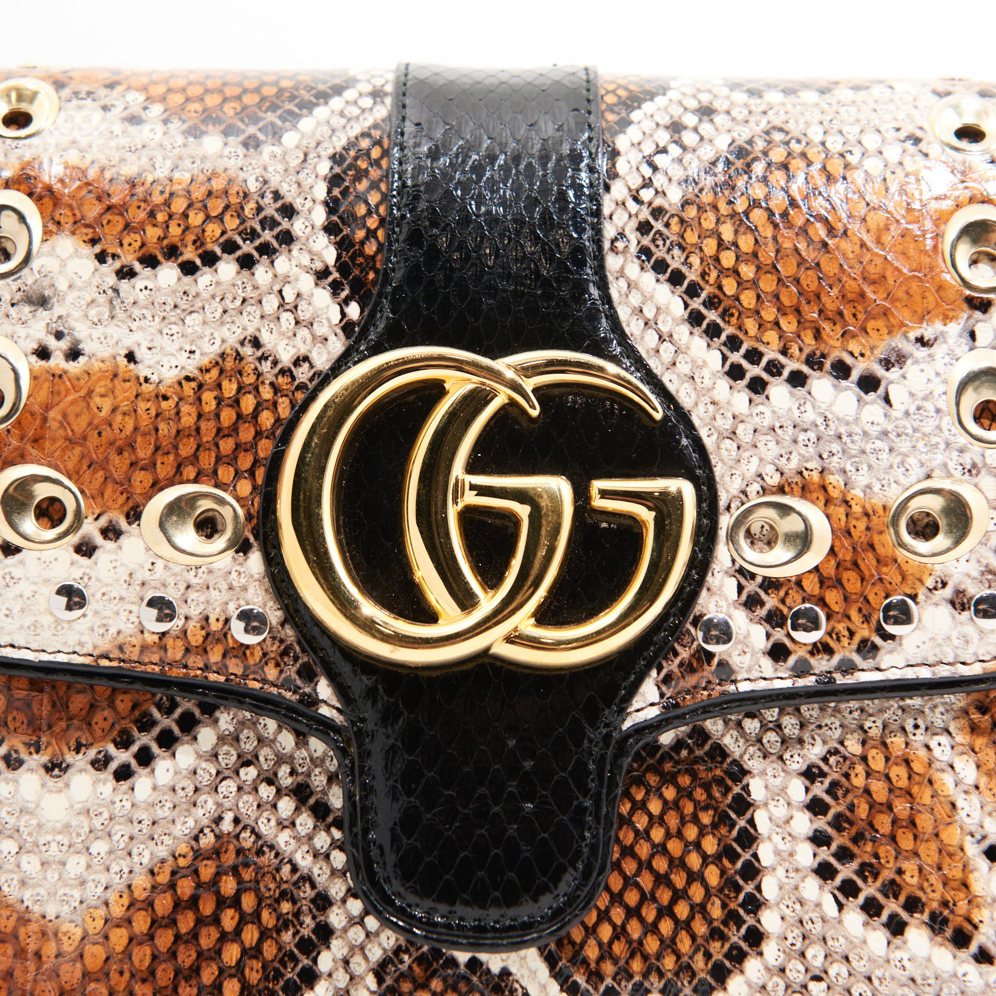 Gucci Python Aril in Orange and Black