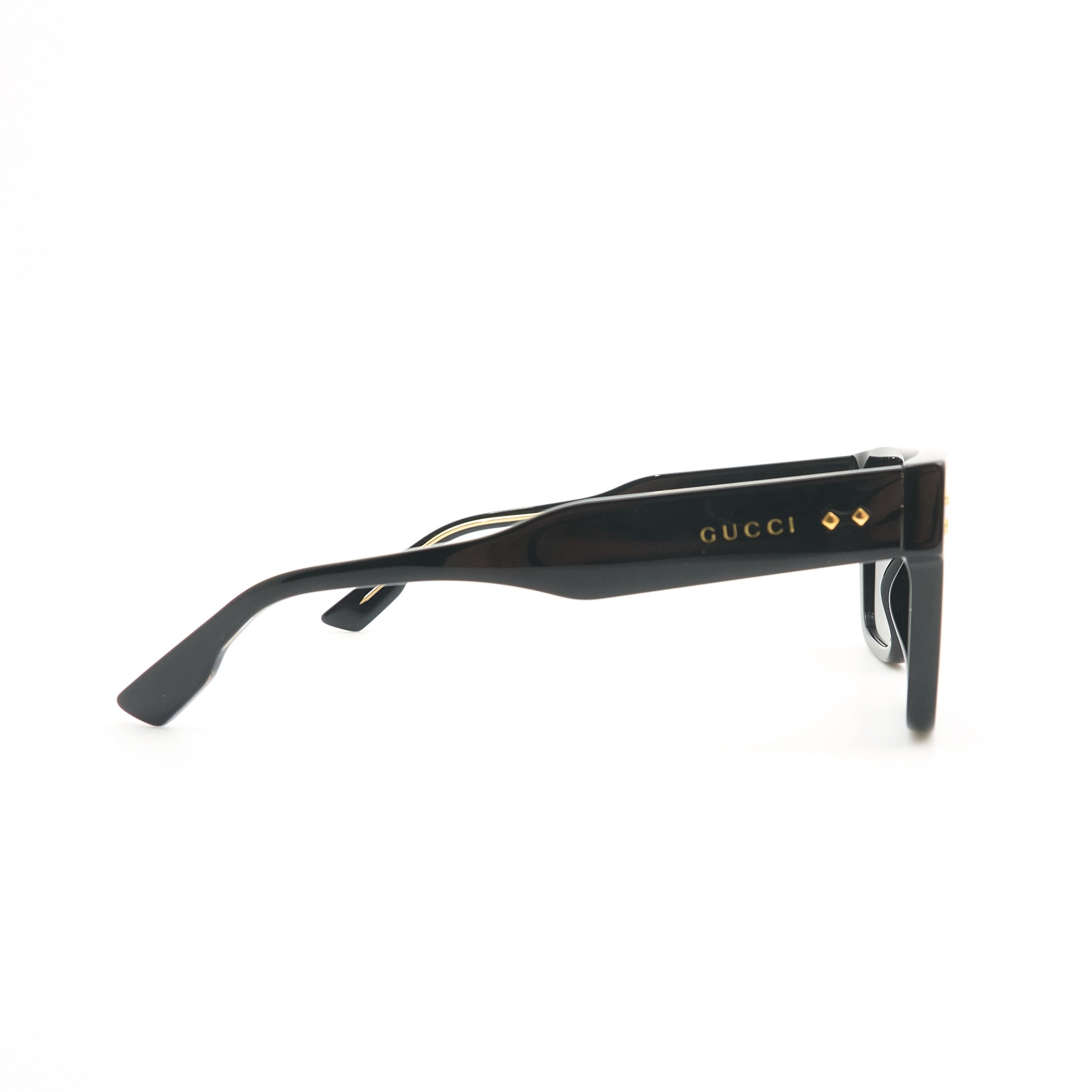 Gucci Rectangle Black Sunglasses