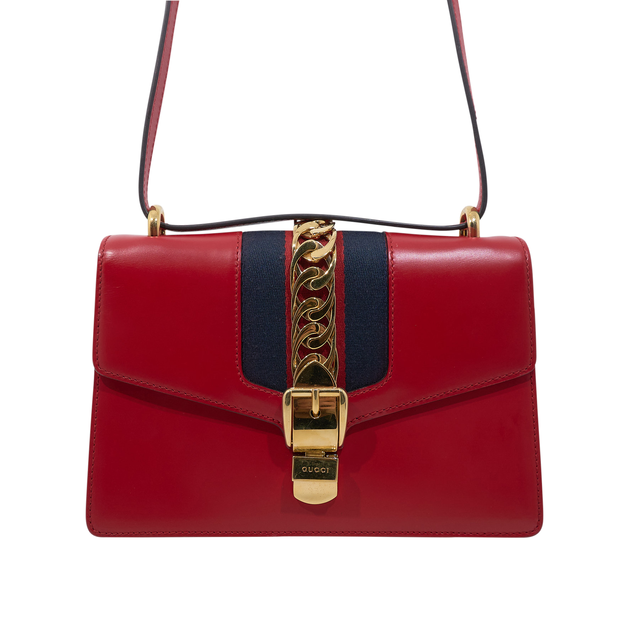 Gucci Red Medium Sylvie Shoulder Bag