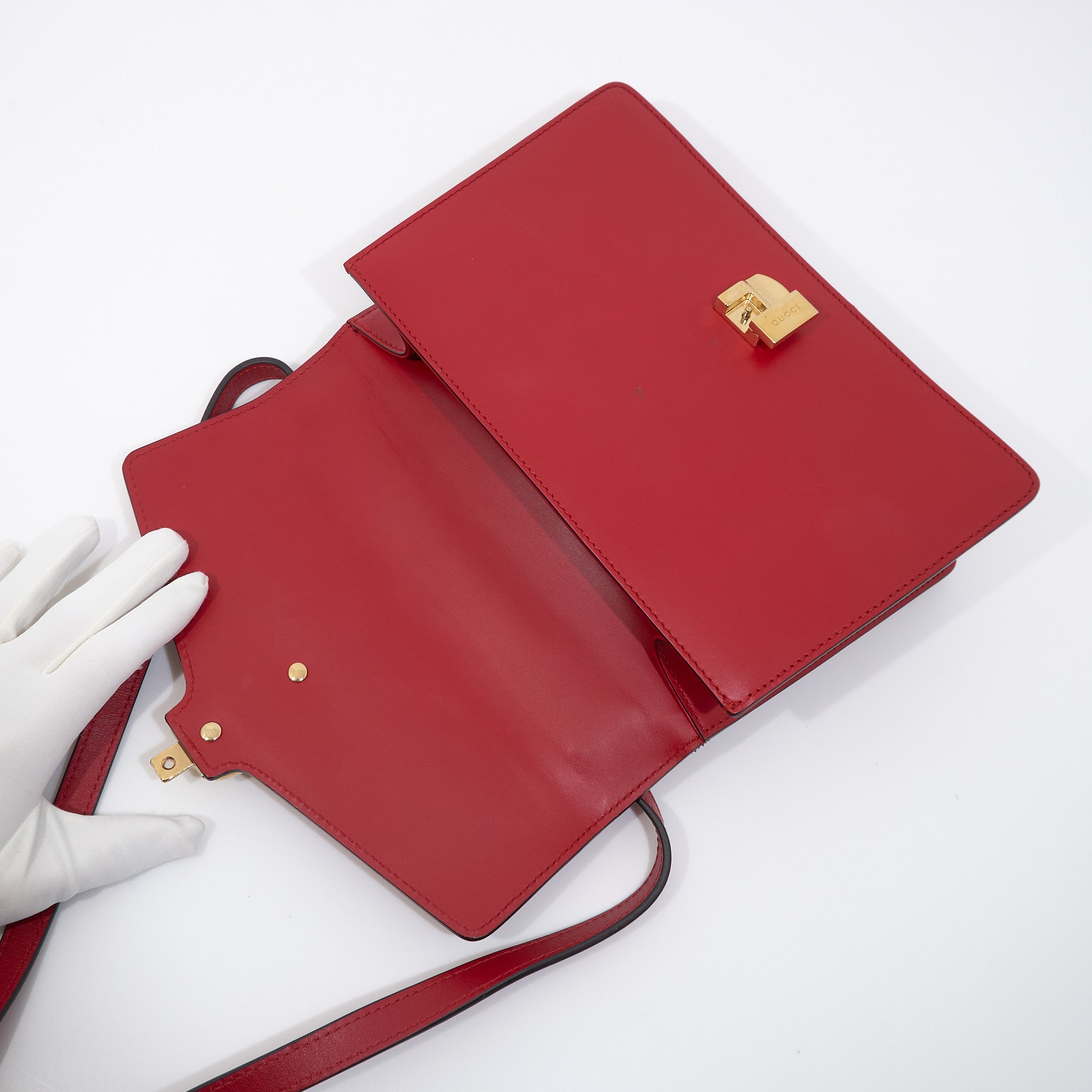 Gucci Red Medium Sylvie Shoulder Bag