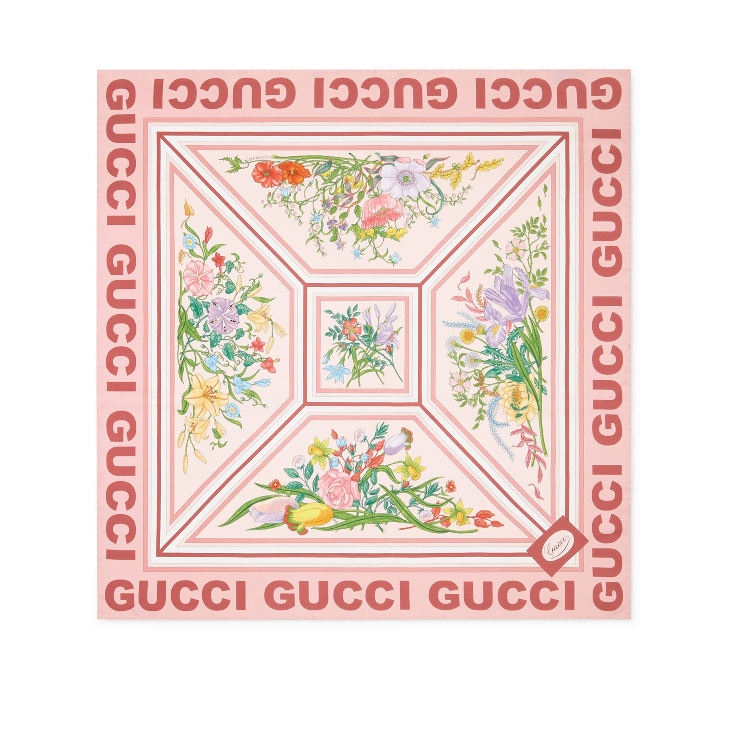 Gucci Silk Floral Scarf