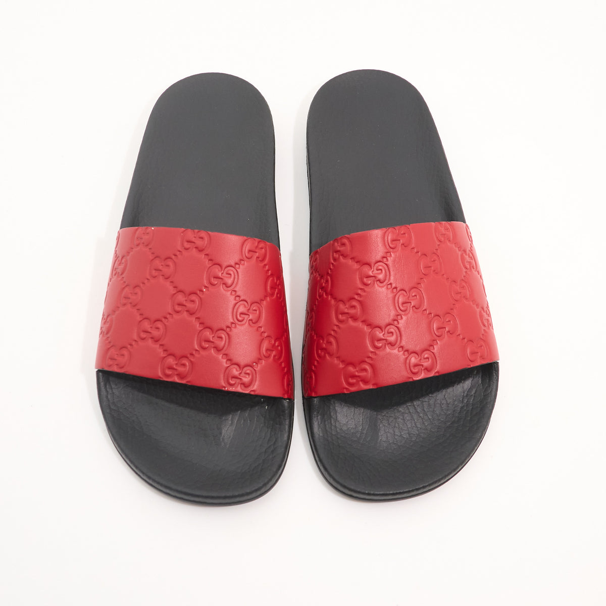 Gucci Red GG Pool Slides EU 40