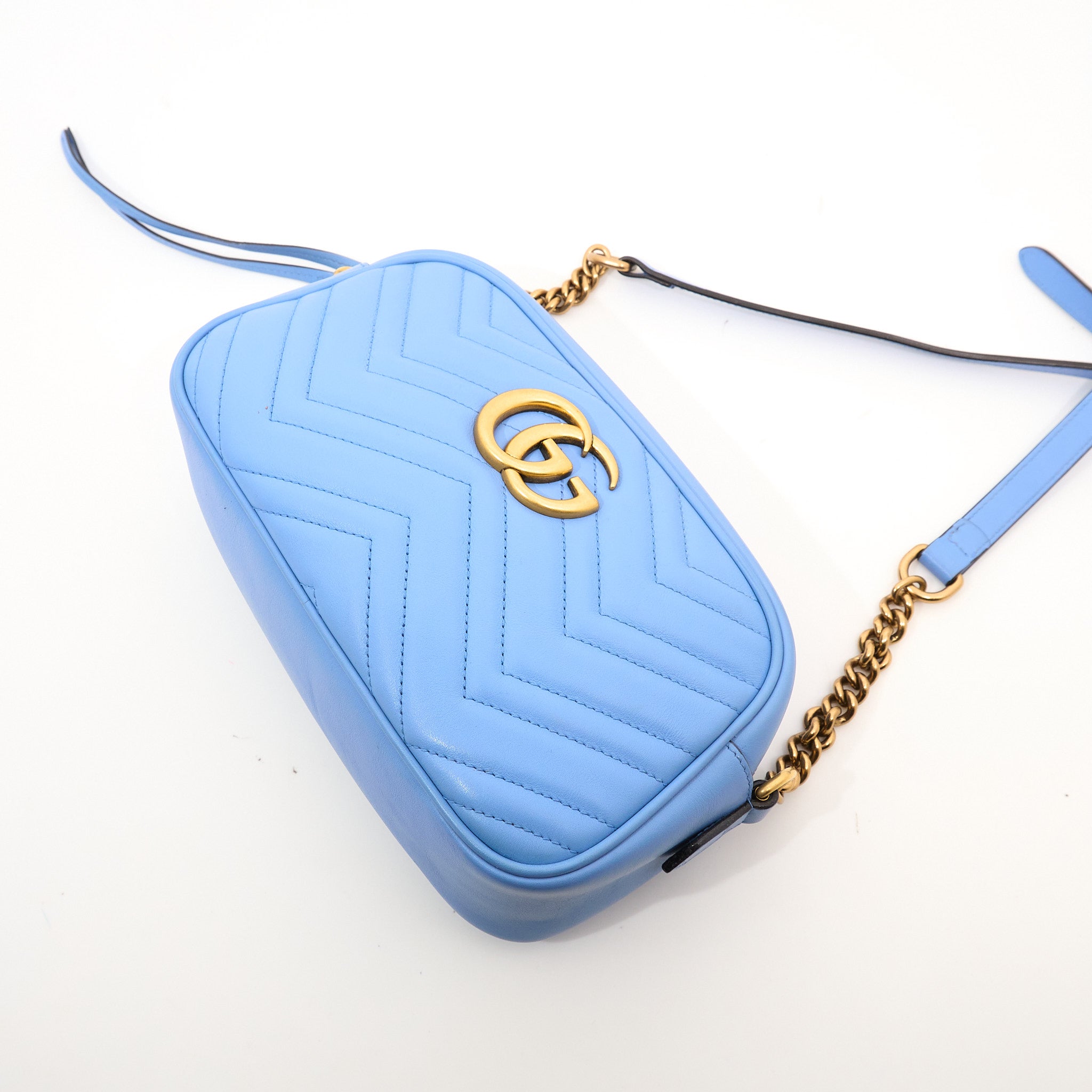 Gucci GG Marmont Blue Marmont Matelassé Bag